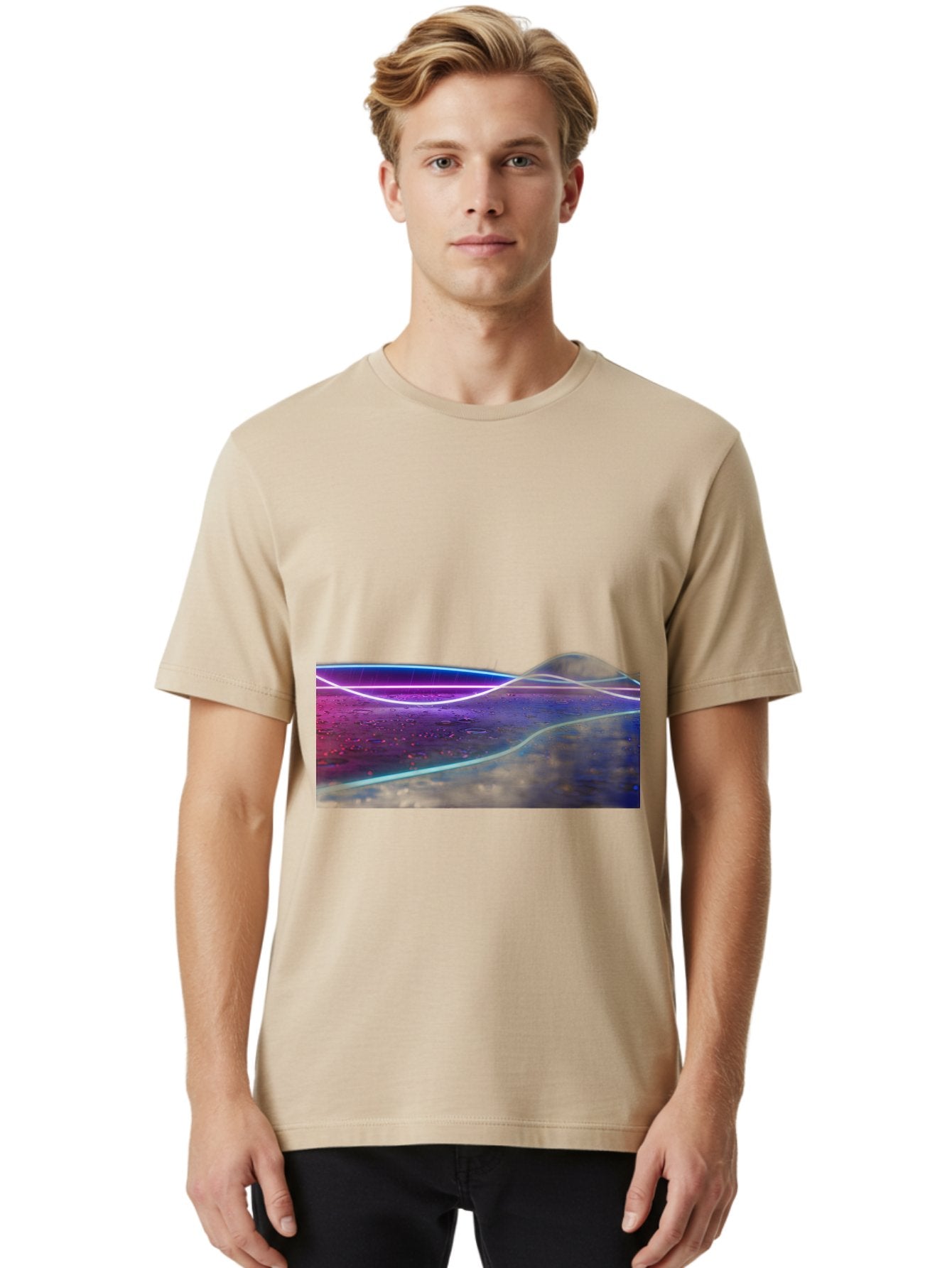 Glowing-Landscape Men'S Graphic Tee, 100% Cotton, Comfortable Casual Summer Wear, Machine Washable, Vintage Camera, Old Camera, Antique Camera, Black Camera, Classic Photography, Photography Equipment, Nostalgic Device, Film Camera, Camera Art Bai051 26