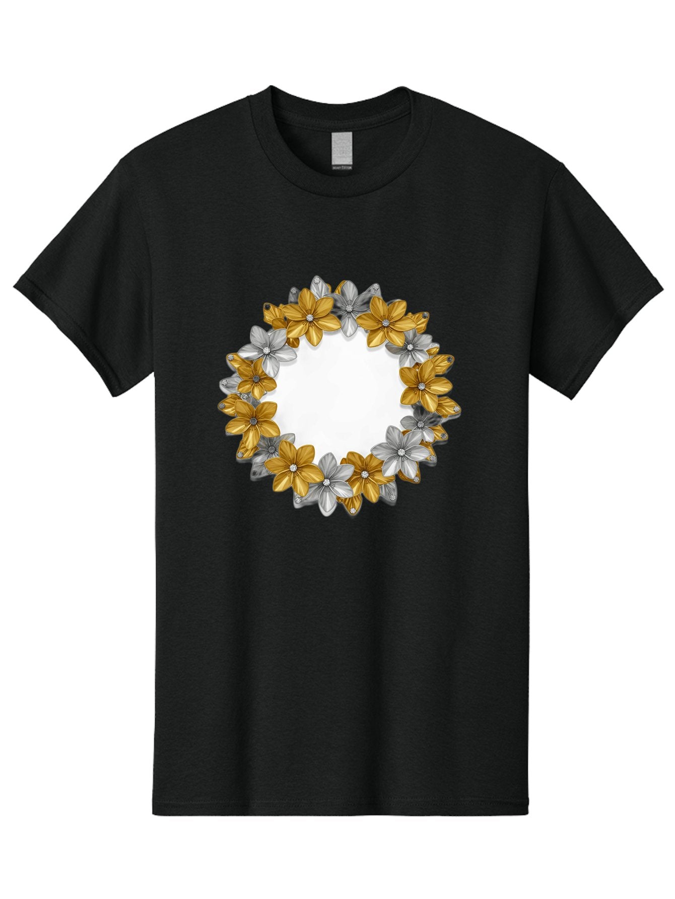 Gold-Silver-Flowers Men'S Graphic Tee, 100% Cotton, Comfortable Casual Summer Wear, Machine Washable, Vintage Camera, Old Camera, Antique Camera, Black Camera, Classic Photography, Photography Equipment, Nostalgic Device, Film Camera, Bai057 5