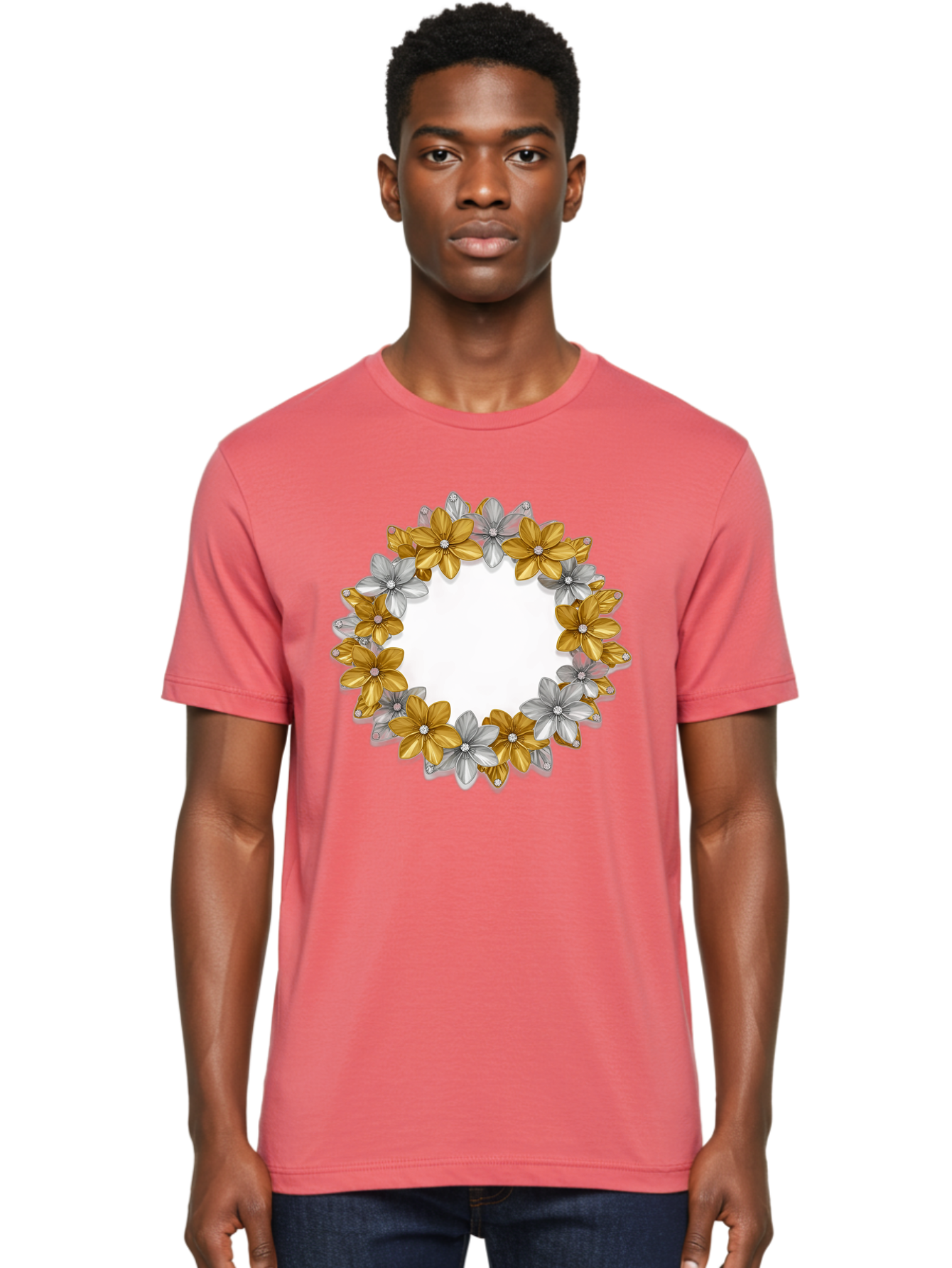 Gold-Silver-Flowers Men'S Graphic Tee, 100% Cotton, Comfortable Casual Summer Wear, Machine Washable, Vintage Camera, Old Camera, Antique Camera, Black Camera, Classic Photography, Photography Equipment, Nostalgic Device, Film Camera, Bai057 20