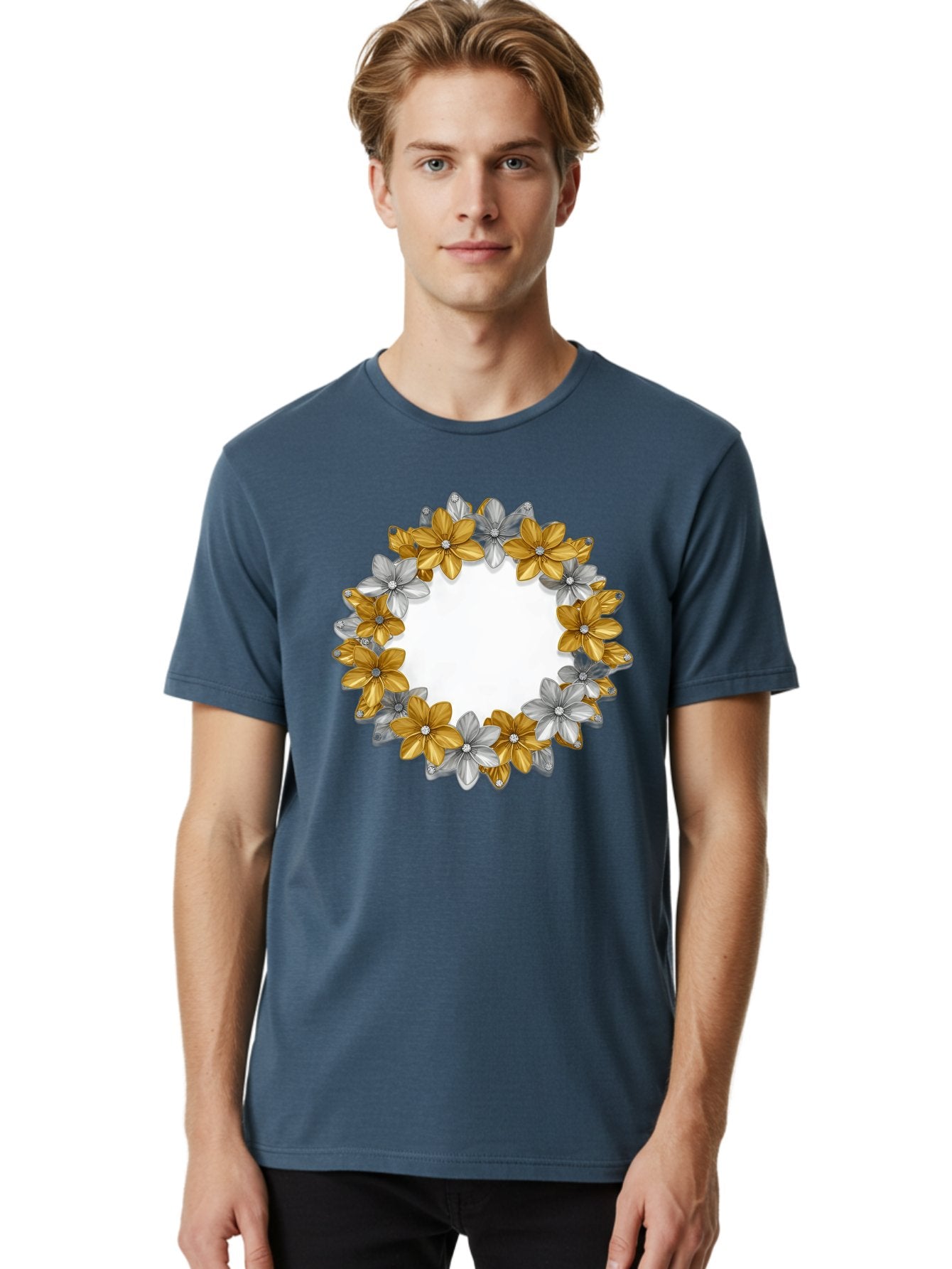 Gold-Silver-Flowers Men'S Graphic Tee, 100% Cotton, Comfortable Casual Summer Wear, Machine Washable, Vintage Camera, Old Camera, Antique Camera, Black Camera, Classic Photography, Photography Equipment, Nostalgic Device, Film Camera, Bai057 30