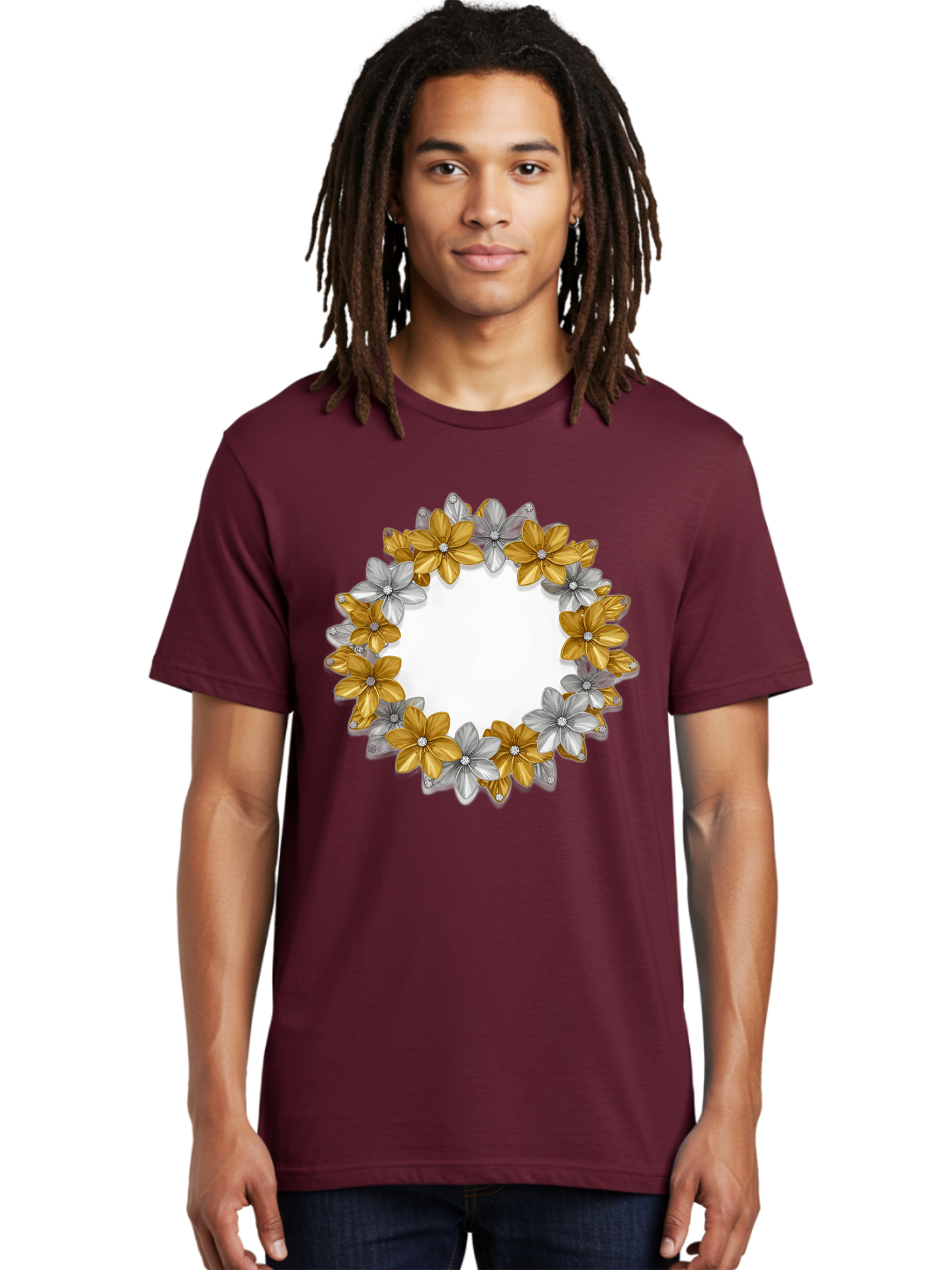 Gold-Silver-Flowers Men'S Graphic Tee, 100% Cotton, Comfortable Casual Summer Wear, Machine Washable, Vintage Camera, Old Camera, Antique Camera, Black Camera, Classic Photography, Photography Equipment, Nostalgic Device, Film Camera, Bai057 21
