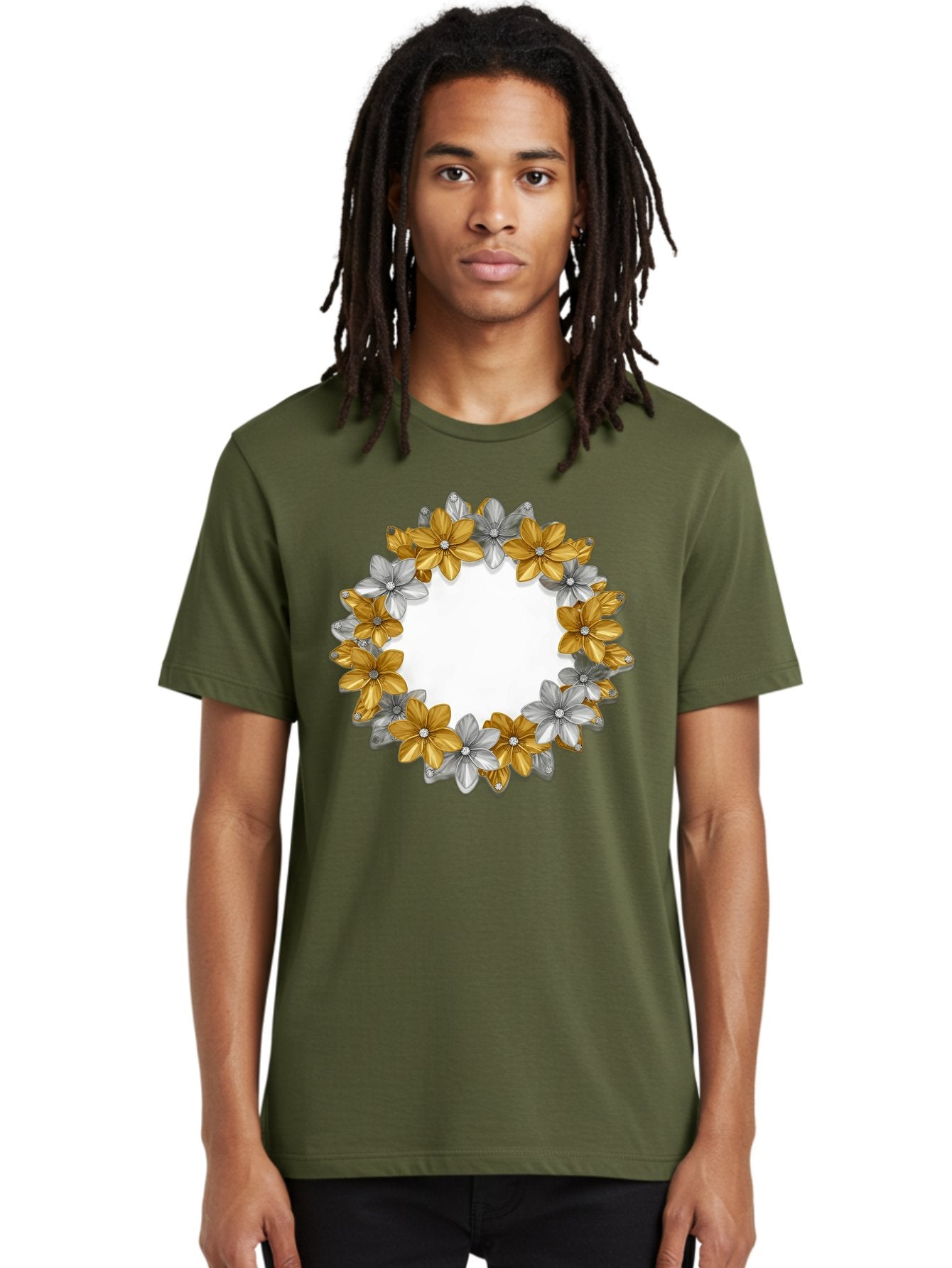 Gold-Silver-Flowers Men'S Graphic Tee, 100% Cotton, Comfortable Casual Summer Wear, Machine Washable, Vintage Camera, Old Camera, Antique Camera, Black Camera, Classic Photography, Photography Equipment, Nostalgic Device, Film Camera, Bai057 21