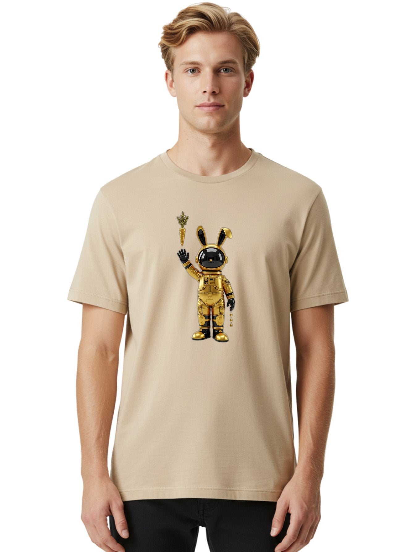Gold-Space-Bunny Men'S Graphic Tee, 100% Cotton, Comfortable Casual Summer Wear, Machine Washable, Vintage Camera, Old Camera, Antique Camera, Black Camera, Classic Photography, Photography Equipment, Nostalgic Device, Film Camera, Camera Art Bai058 18