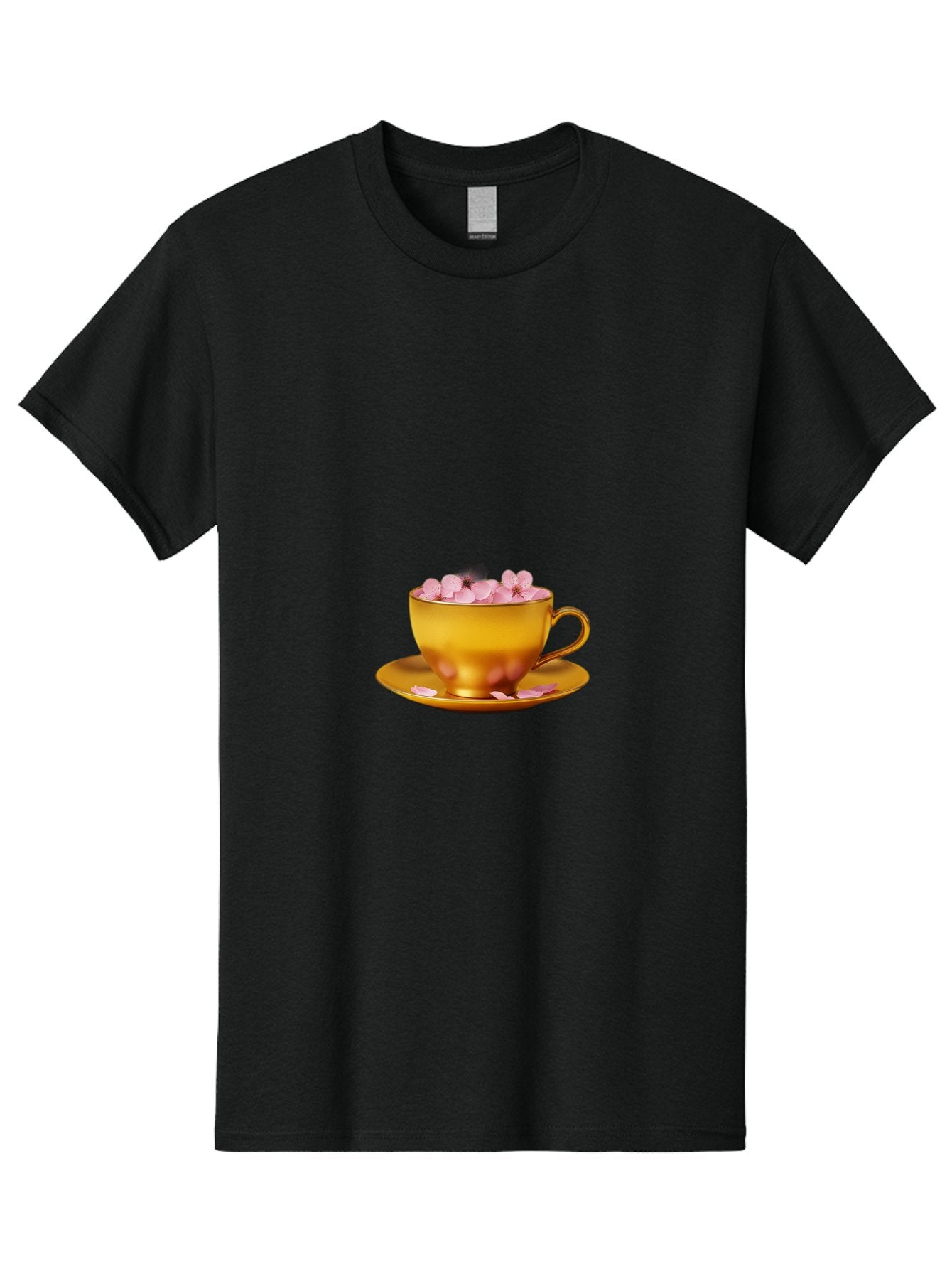 Golden-Cup-With-Petals Men'S Graphic Tee, 100% Cotton, Comfortable Casual Summer Wear, Machine Washable, Vintage Camera, Old Camera, Antique Camera, Black Camera, Classic Photography, Photography Equipment, Nostalgic Device, Film Camera, Bai059 10