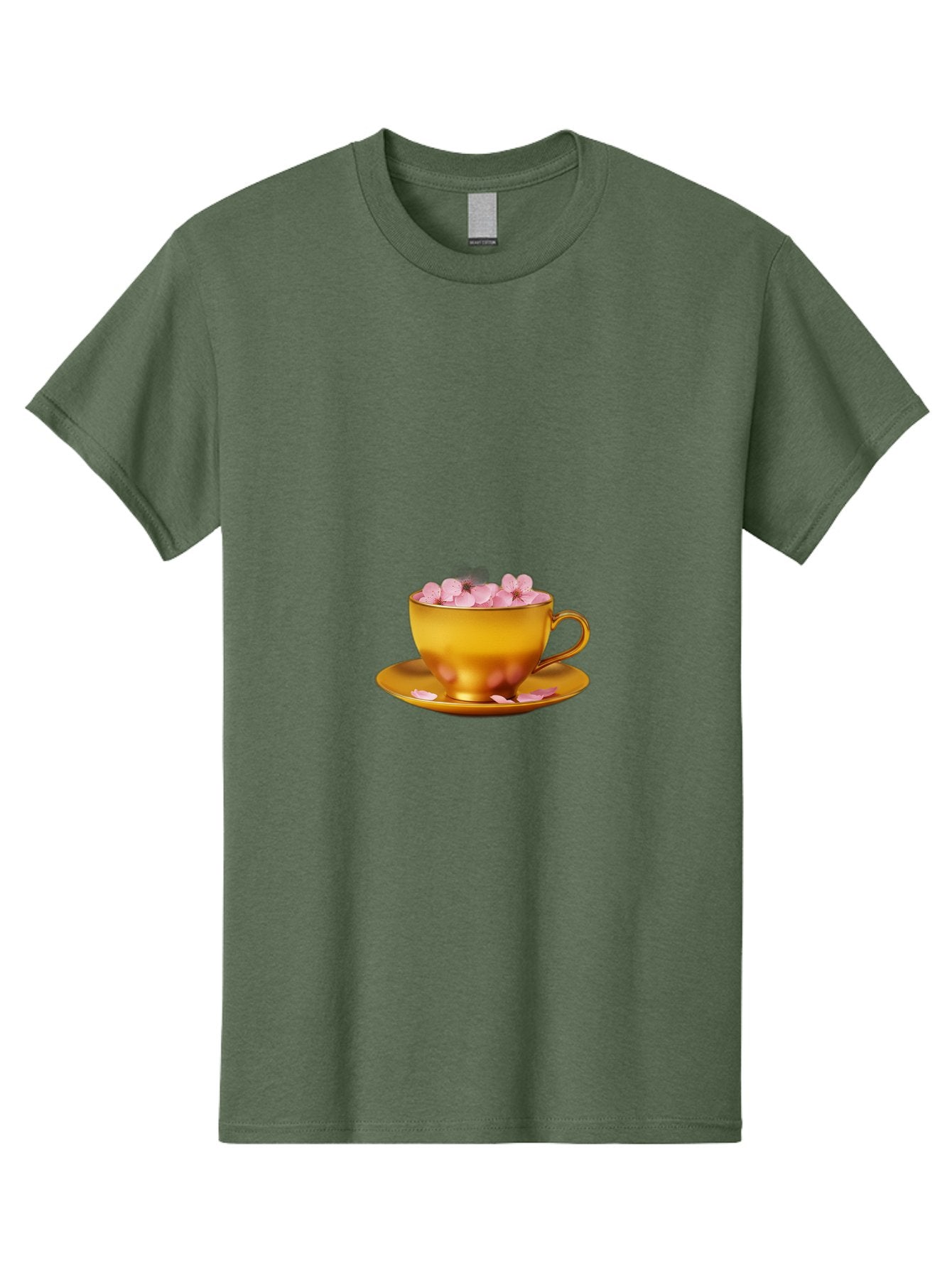 Golden-Cup-With-Petals Men'S Graphic Tee, 100% Cotton, Comfortable Casual Summer Wear, Machine Washable, Vintage Camera, Old Camera, Antique Camera, Black Camera, Classic Photography, Photography Equipment, Nostalgic Device, Film Camera, Bai059