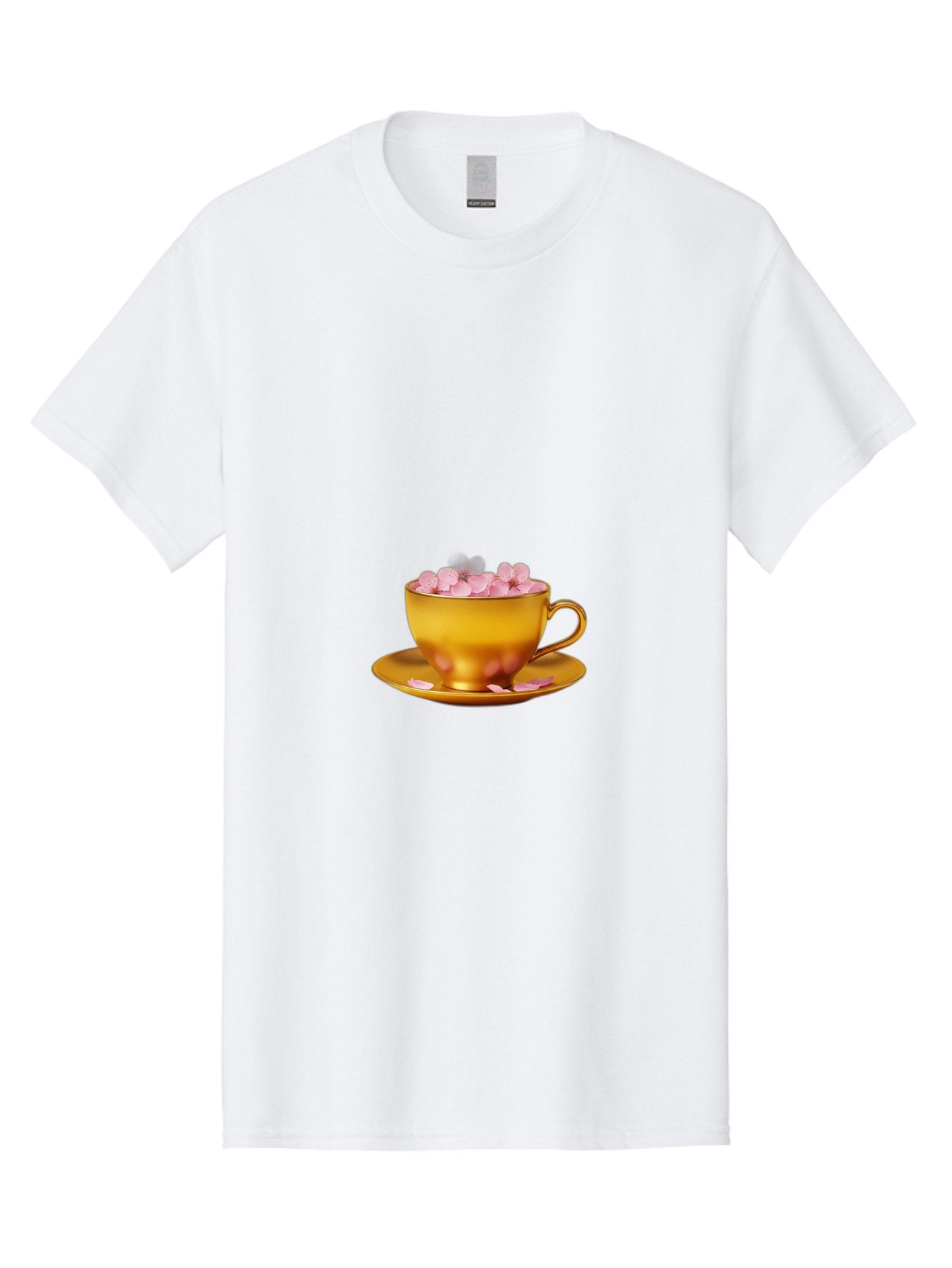 Golden-Cup-With-Petals Men'S Graphic Tee, 100% Cotton, Comfortable Casual Summer Wear, Machine Washable, Vintage Camera, Old Camera, Antique Camera, Black Camera, Classic Photography, Photography Equipment, Nostalgic Device, Film Camera, Bai059