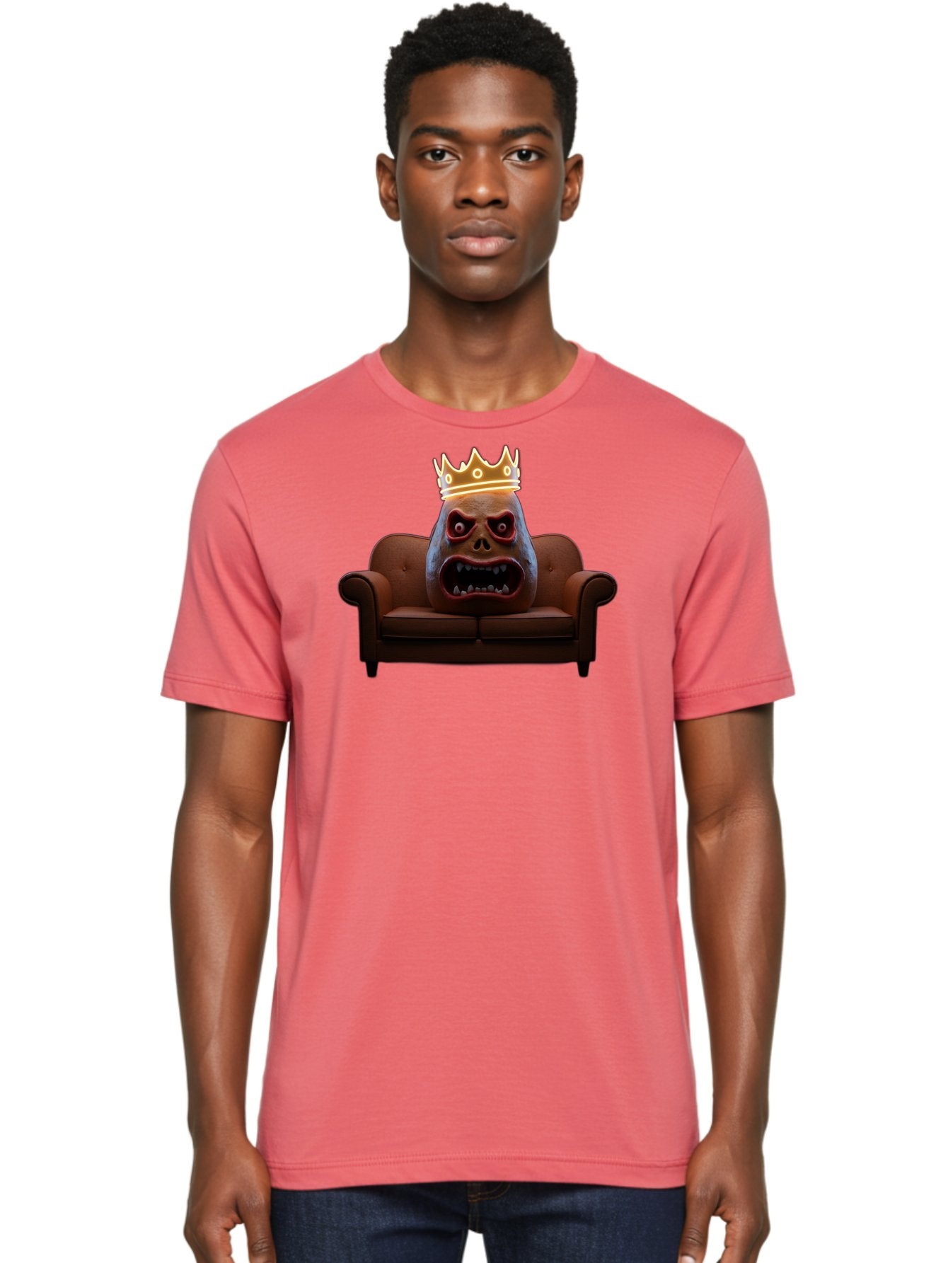 Gorilla-Head-On-Sofa Men'S Graphic Tee, 100% Cotton, Comfortable Casual Summer Wear, Machine Washable, Vintage Camera, Old Camera, Antique Camera, Black Camera, Classic Photography, Photography Equipment, Nostalgic Device, Film Camera, Bai061 17