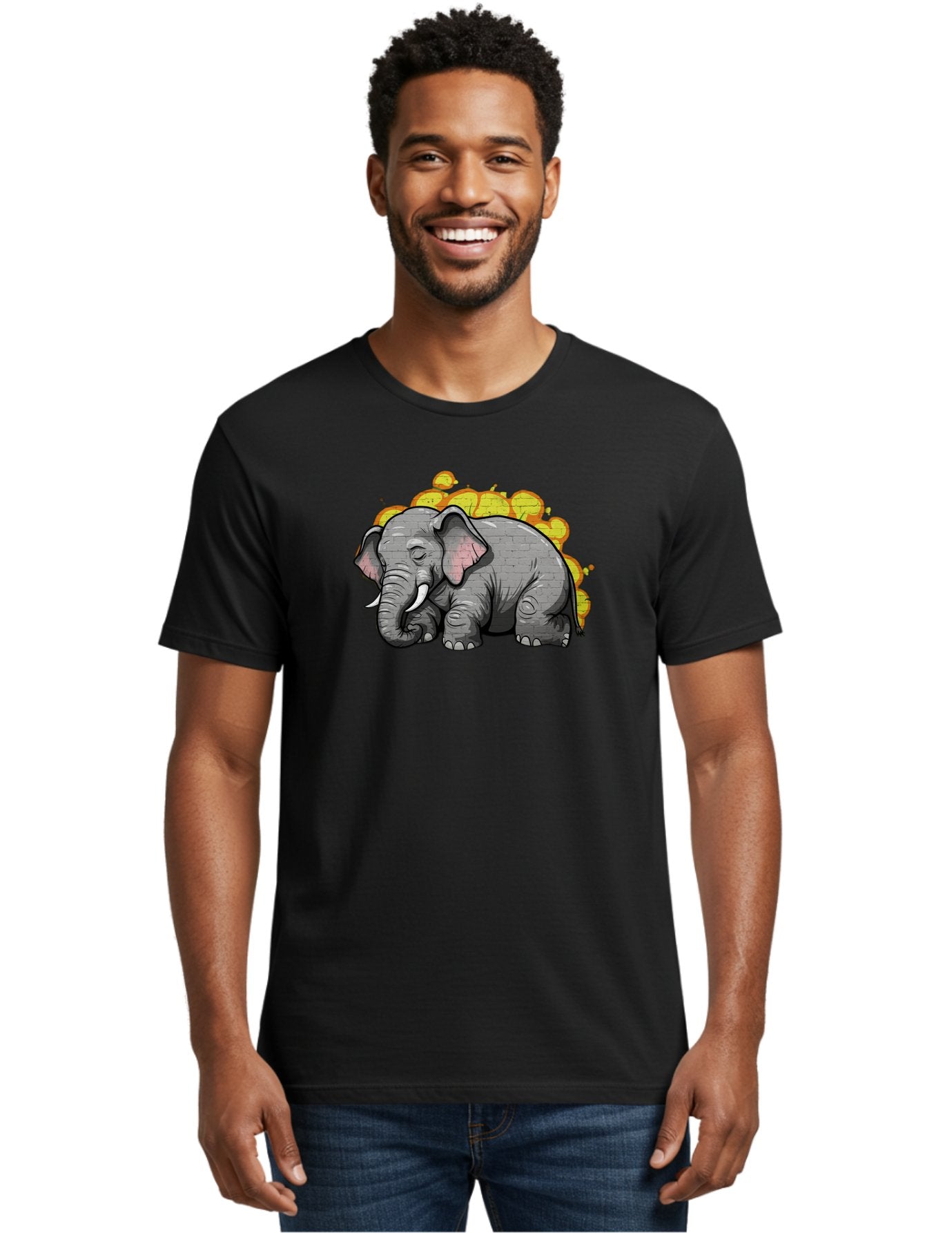 Graffiti-Elephant Men'S Graphic Tee, 100% Cotton, Comfortable Casual Summer Wear, Machine Washable, Vintage Camera, Old Camera, Antique Camera, Black Camera, Classic Photography, Photography Equipment, Nostalgic Device, Film Camera, Camera Art Bai062 28