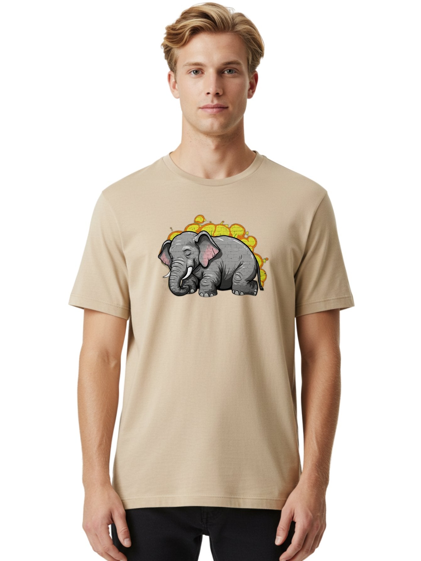 Graffiti-Elephant Men'S Graphic Tee, 100% Cotton, Comfortable Casual Summer Wear, Machine Washable, Vintage Camera, Old Camera, Antique Camera, Black Camera, Classic Photography, Photography Equipment, Nostalgic Device, Film Camera, Camera Art Bai062 25
