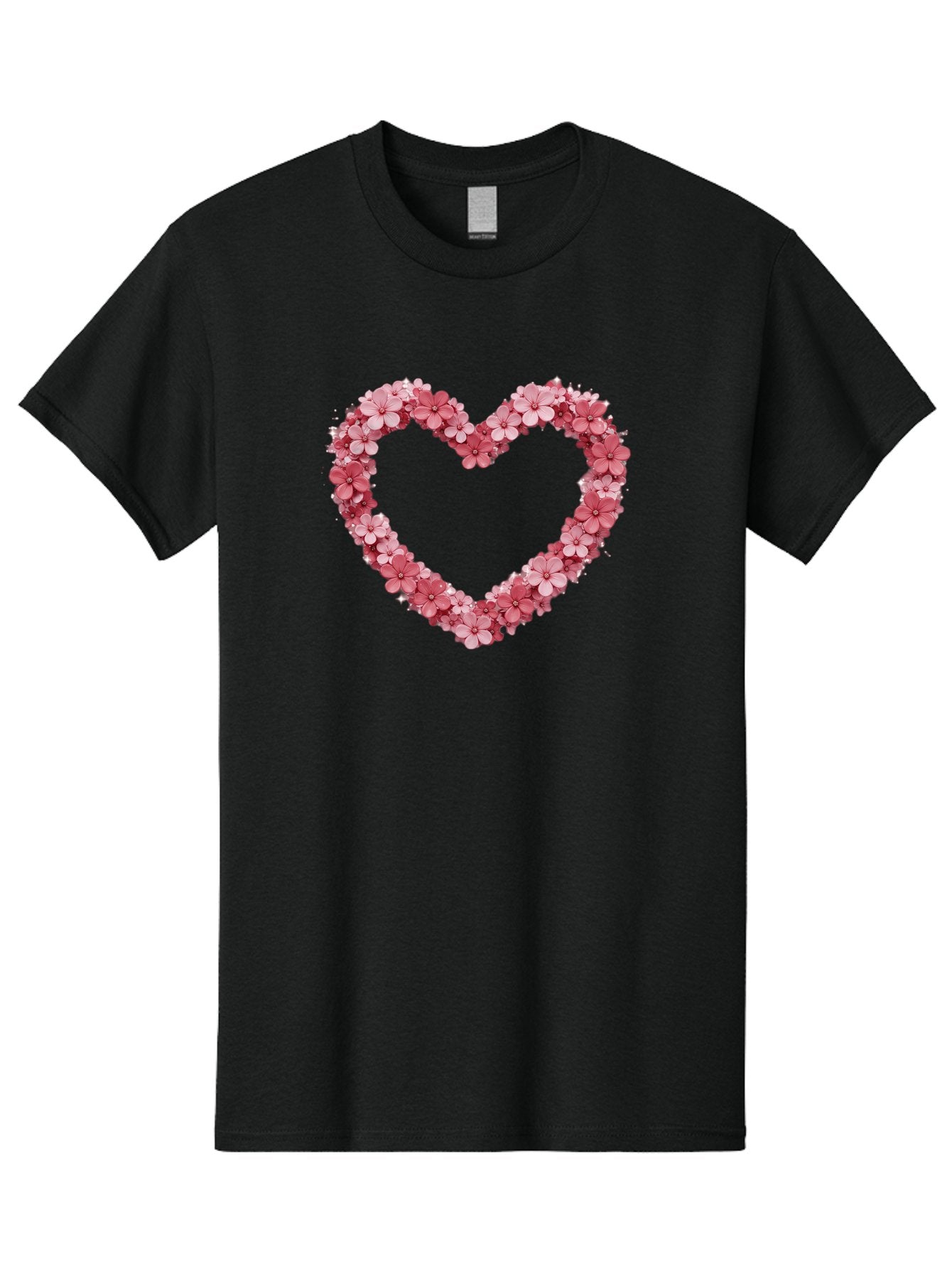 Heart-Shape-With-Pink-Flowers Men'S Graphic Tee, 100% Cotton, Comfortable Casual Summer Wear, Machine Washable, Vintage Camera, Old Camera, Antique Camera, Black Camera, Classic Photography, Photography Equipment, Nostalgic Device, Bai069 9