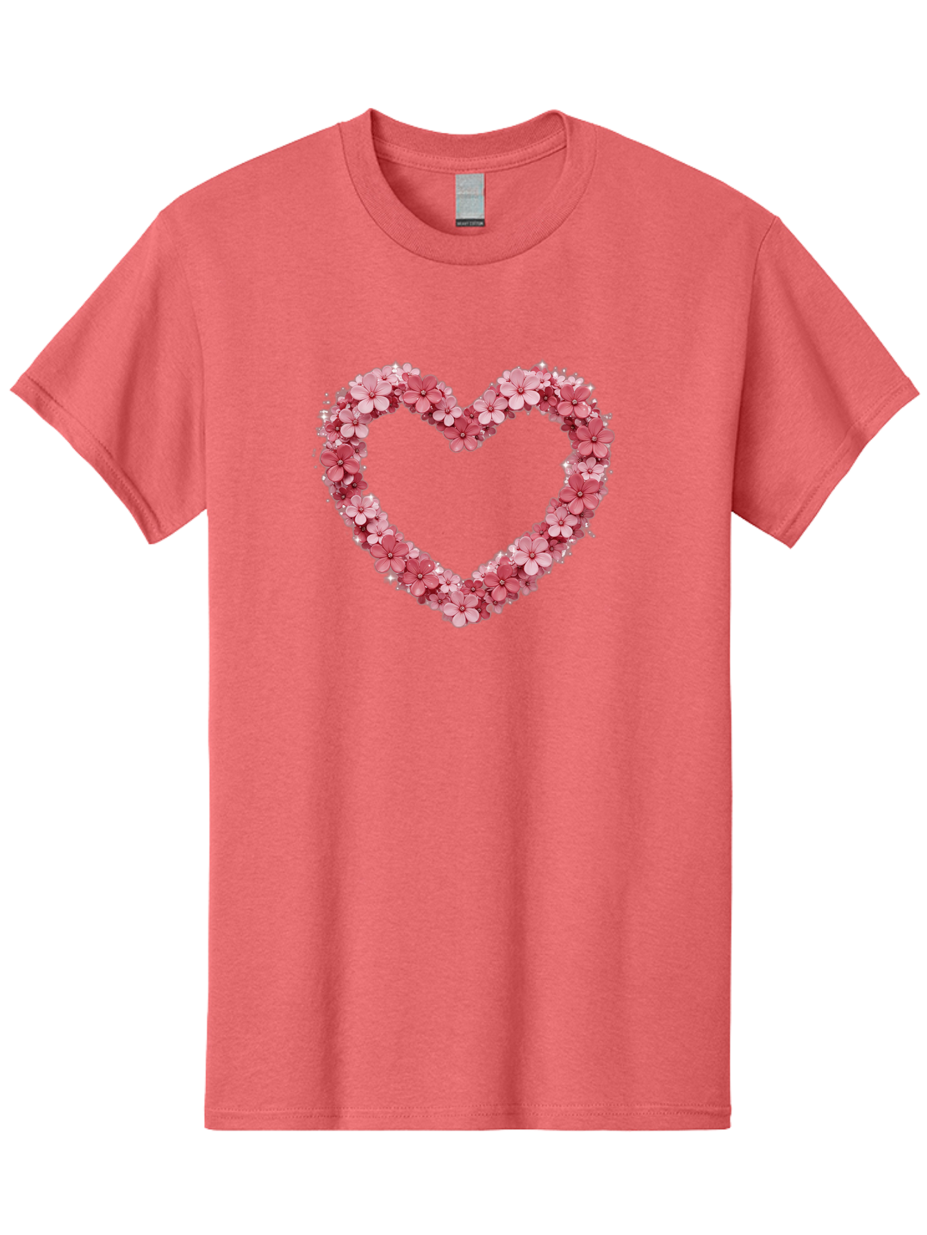 Heart-Shape-With-Pink-Flowers Men'S Graphic Tee, 100% Cotton, Comfortable Casual Summer Wear, Machine Washable, Vintage Camera, Old Camera, Antique Camera, Black Camera, Classic Photography, Photography Equipment, Nostalgic Device, Bai069 7