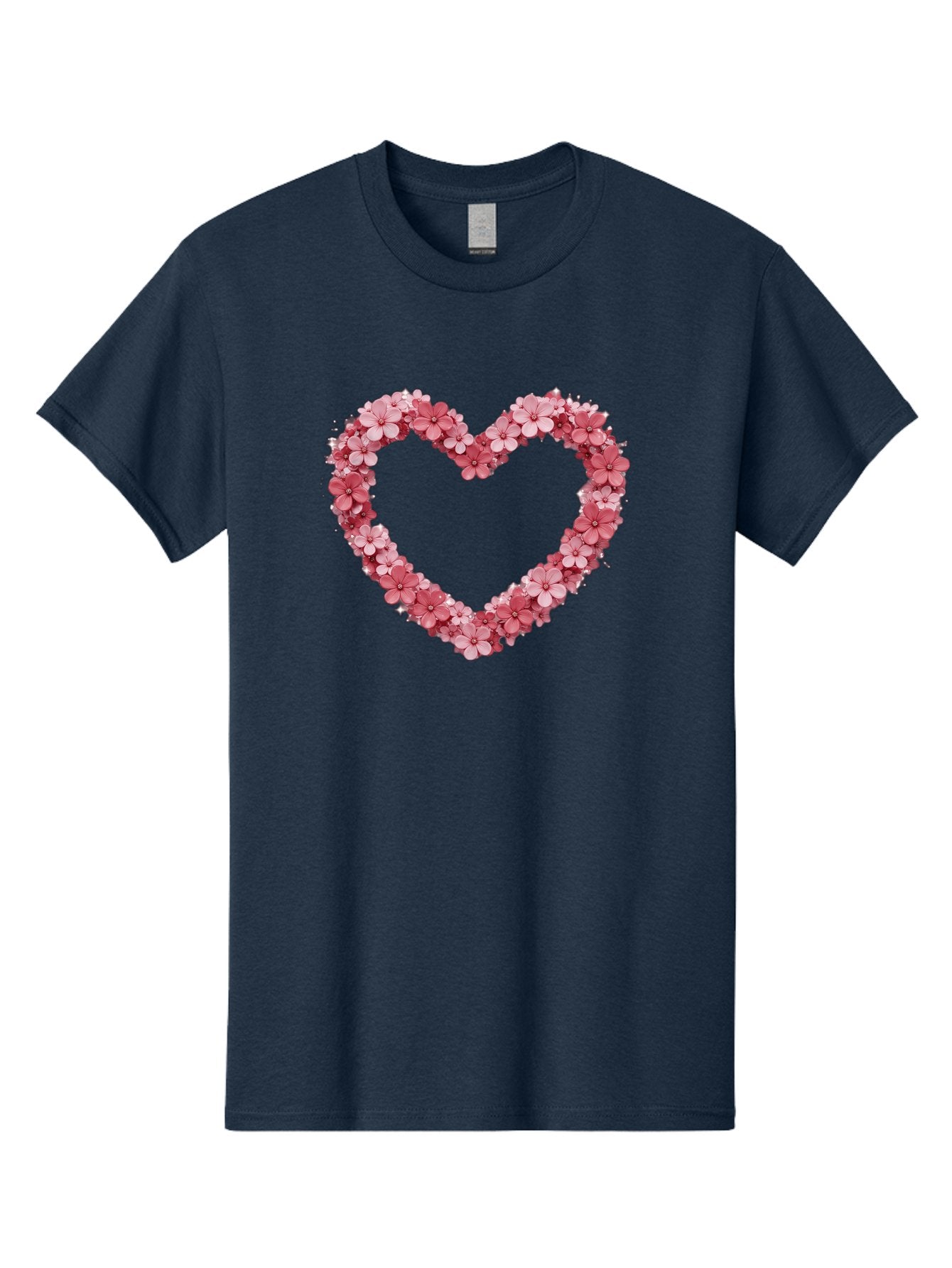 Heart-Shape-With-Pink-Flowers Men'S Graphic Tee, 100% Cotton, Comfortable Casual Summer Wear, Machine Washable, Vintage Camera, Old Camera, Antique Camera, Black Camera, Classic Photography, Photography Equipment, Nostalgic Device, Bai069 10
