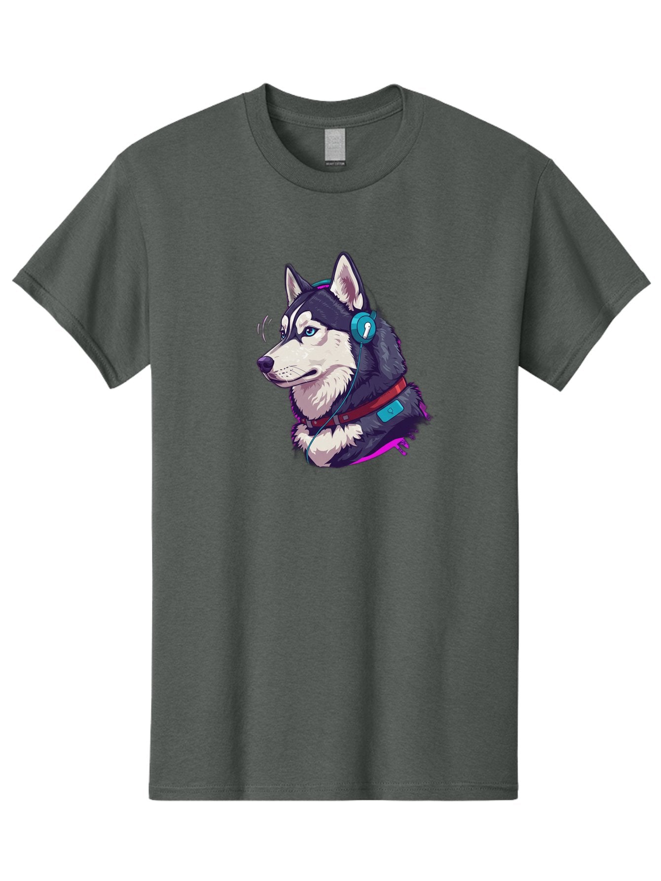 Husky-With-Headphones Men'S Graphic Tee, 100% Cotton, Comfortable Casual Summer Wear, Machine Washable, Vintage Camera, Old Camera, Antique Camera, Black Camera, Classic Photography, Photography Equipment, Nostalgic Device, Film Camera, Bai074 12