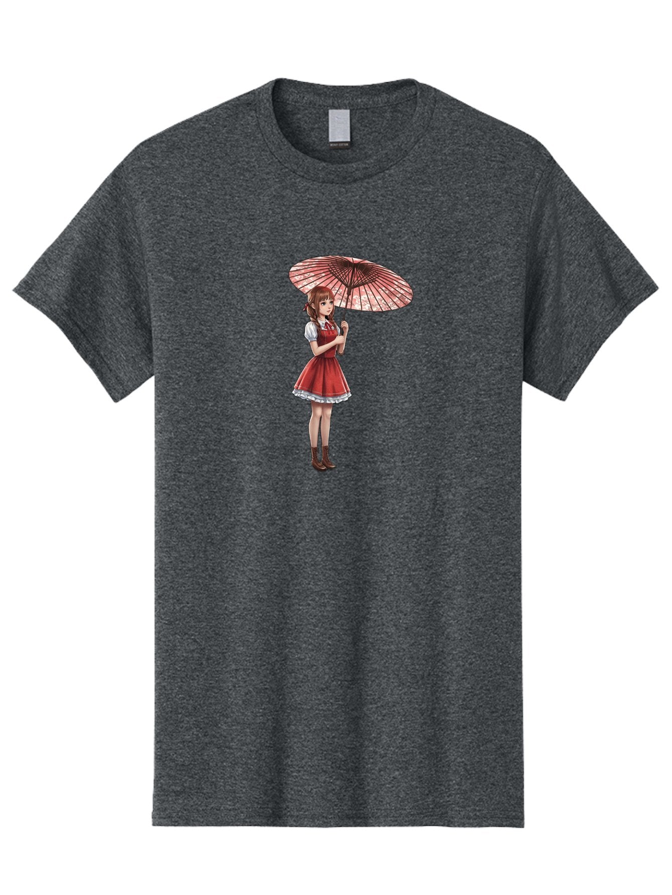 Illustration-Of-Girl-With-Parasol Men'S Graphic Tee, 100% Cotton, Comfortable Casual Summer Wear, Machine Washable, Vintage Camera, Old Camera, Antique Camera, Black Camera, Classic Photography, Photography Equipment, Nostalgic Device, Bai077 9