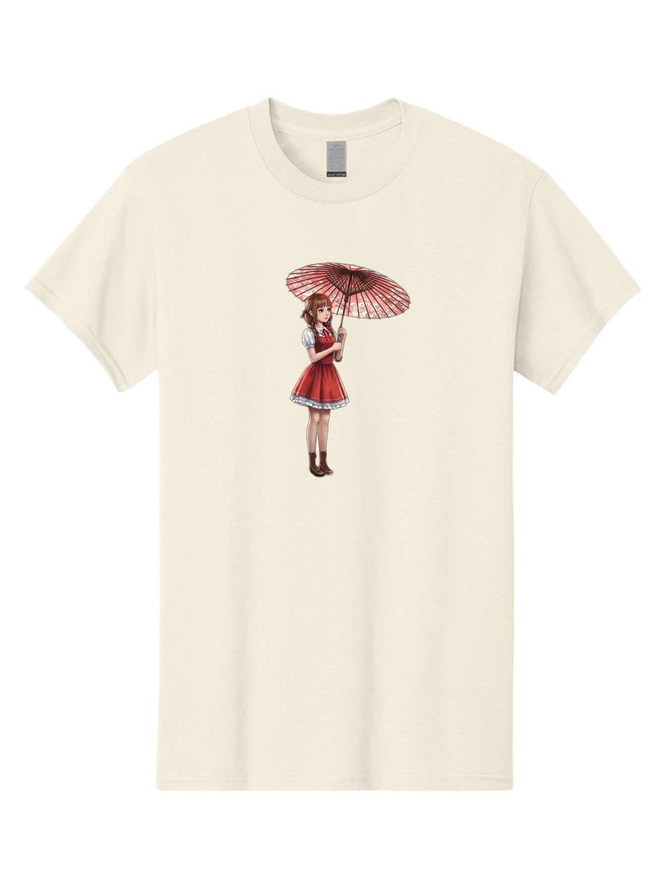 Illustration-Of-Girl-With-Parasol Men'S Graphic Tee, 100% Cotton, Comfortable Casual Summer Wear, Machine Washable, Vintage Camera, Old Camera, Antique Camera, Black Camera, Classic Photography, Photography Equipment, Nostalgic Device, Bai077 14