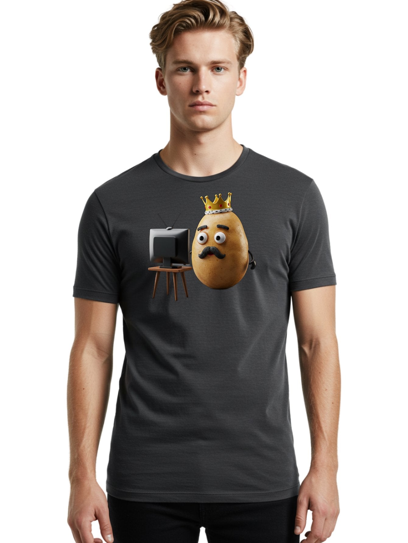 King-Potato Men'S Graphic Tee, 100% Cotton, Comfortable Casual Summer Wear, Machine Washable, Vintage Camera, Old Camera, Antique Camera, Black Camera, Classic Photography, Photography Equipment, Nostalgic Device, Film Camera, Camera Art Bai080 17