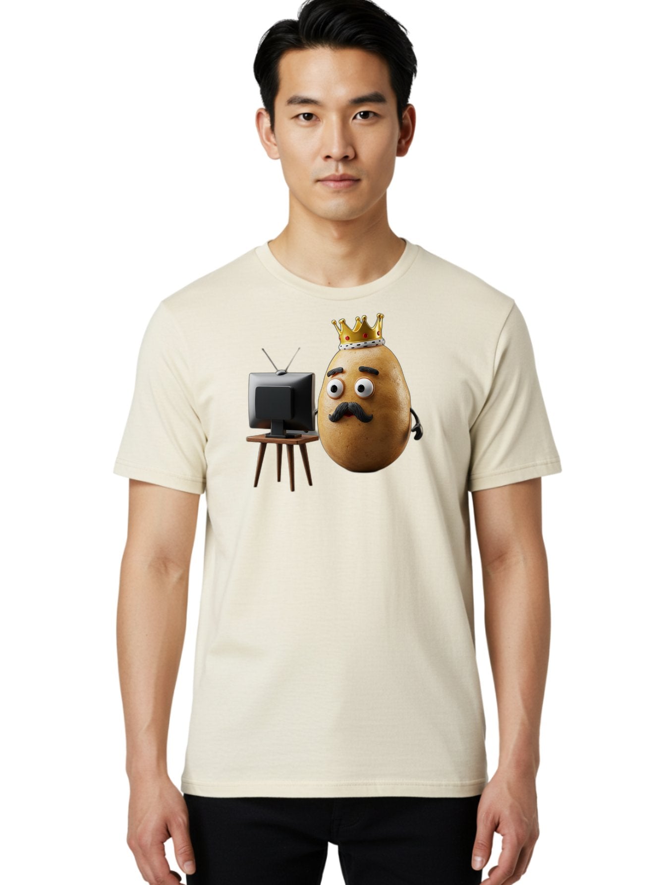 King-Potato Men'S Graphic Tee, 100% Cotton, Comfortable Casual Summer Wear, Machine Washable, Vintage Camera, Old Camera, Antique Camera, Black Camera, Classic Photography, Photography Equipment, Nostalgic Device, Film Camera, Camera Art Bai080 23