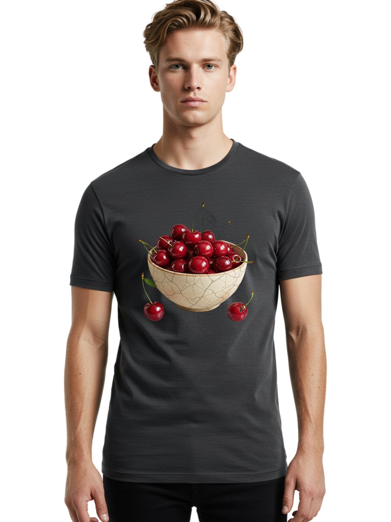 Kintsugi-Bowl-Of-Cherries Men'S Graphic Tee, 100% Cotton, Comfortable Casual Summer Wear, Machine Washable, Vintage Camera, Old Camera, Antique Camera, Black Camera, Classic Photography, Photography Equipment, Nostalgic Device, Film Camera, Bai081 29