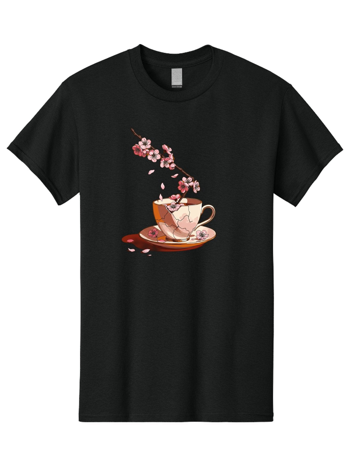 Kintsugi-Tea-Cup Men'S Graphic Tee, 100% Cotton, Comfortable Casual Summer Wear, Machine Washable, Vintage Camera, Old Camera, Antique Camera, Black Camera, Classic Photography, Photography Equipment, Nostalgic Device, Film Camera, Camera Art Bai082
