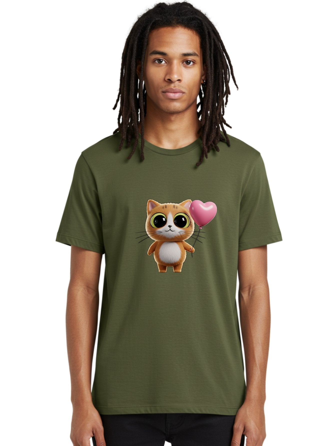 Kitty-With-Heart-Balloon Men'S Graphic Tee, 100% Cotton, Comfortable Casual Summer Wear, Machine Washable, Vintage Camera, Old Camera, Antique Camera, Black Camera, Classic Photography, Photography Equipment, Nostalgic Device, Film Camera, Bai083 22
