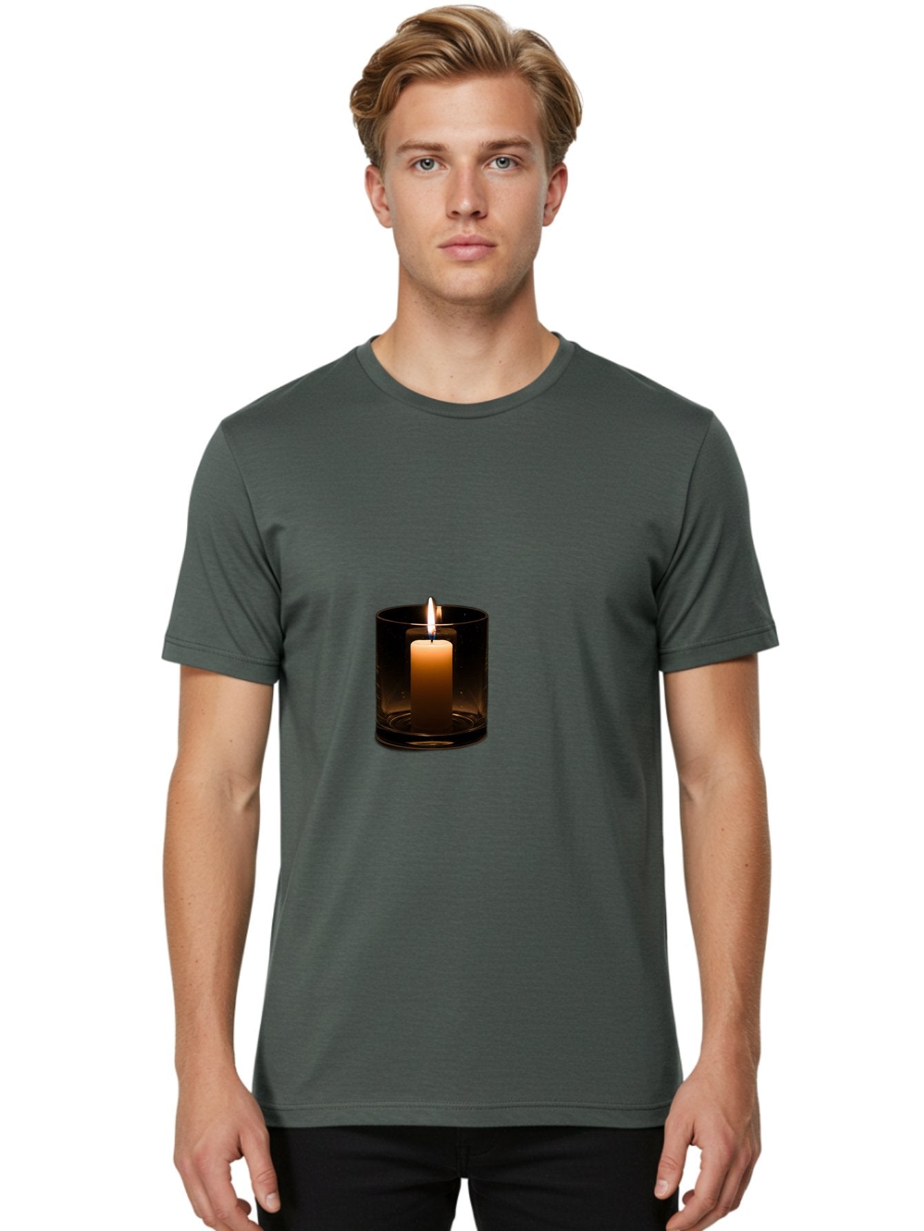 Lit-Candle-2 Men'S Graphic Tee, 100% Cotton, Comfortable Casual Summer Wear, Machine Washable, Vintage Camera, Old Camera, Antique Camera, Black Camera, Classic Photography, Photography Equipment, Nostalgic Device, Film Camera, Camera Art Bai092 28