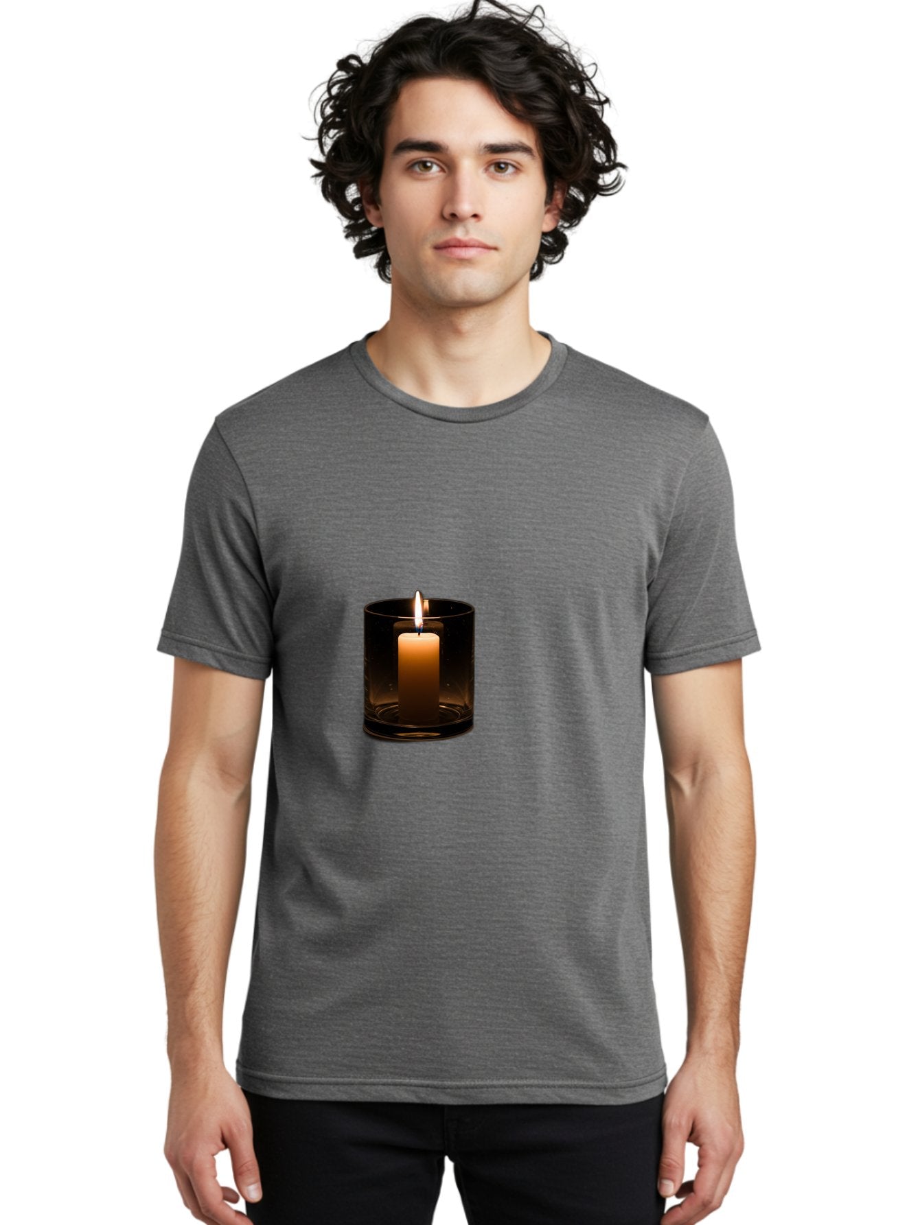 Lit-Candle-2 Men'S Graphic Tee, 100% Cotton, Comfortable Casual Summer Wear, Machine Washable, Vintage Camera, Old Camera, Antique Camera, Black Camera, Classic Photography, Photography Equipment, Nostalgic Device, Film Camera, Camera Art Bai092 19
