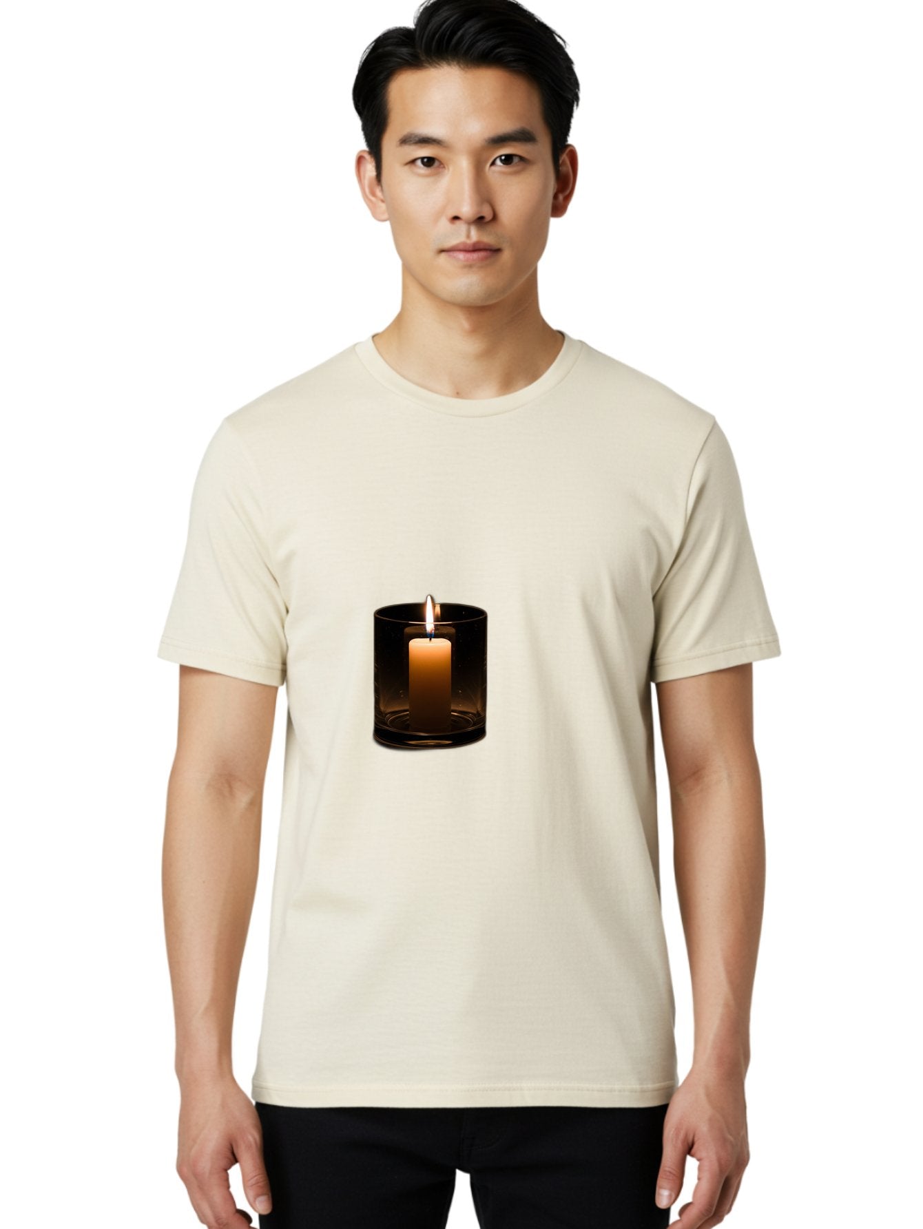 Lit-Candle-2 Men'S Graphic Tee, 100% Cotton, Comfortable Casual Summer Wear, Machine Washable, Vintage Camera, Old Camera, Antique Camera, Black Camera, Classic Photography, Photography Equipment, Nostalgic Device, Film Camera, Camera Art Bai092 22