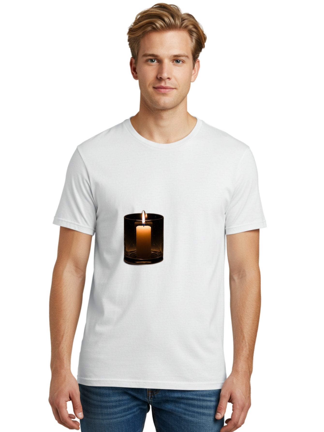 Lit-Candle-2 Men'S Graphic Tee, 100% Cotton, Comfortable Casual Summer Wear, Machine Washable, Vintage Camera, Old Camera, Antique Camera, Black Camera, Classic Photography, Photography Equipment, Nostalgic Device, Film Camera, Camera Art Bai092 26