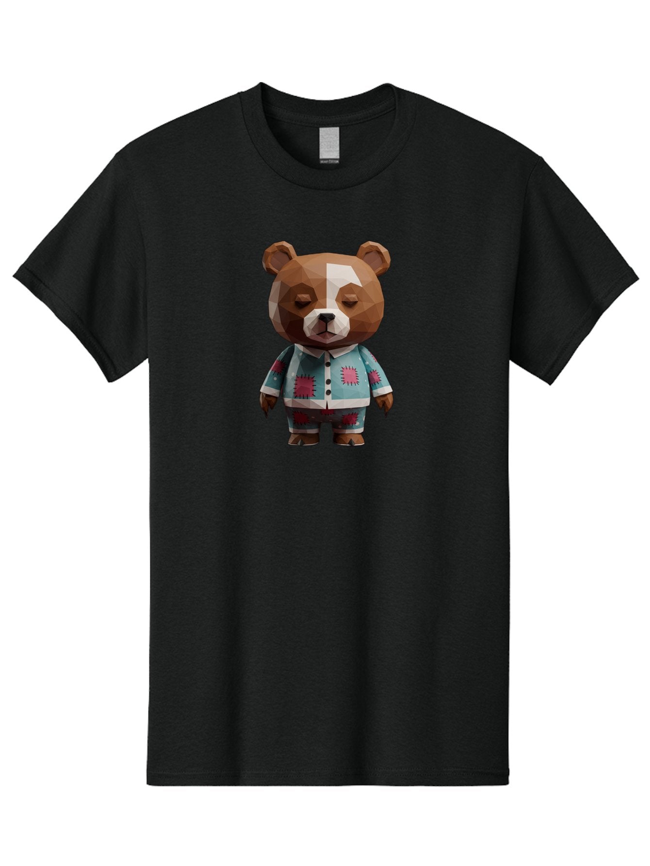 Low-Poly-Brown-Bear Men'S Graphic Tee, 100% Cotton, Comfortable Casual Summer Wear, Machine Washable, Vintage Camera, Old Camera, Antique Camera, Black Camera, Classic Photography, Photography Equipment, Nostalgic Device, Film Camera, Bai105 7