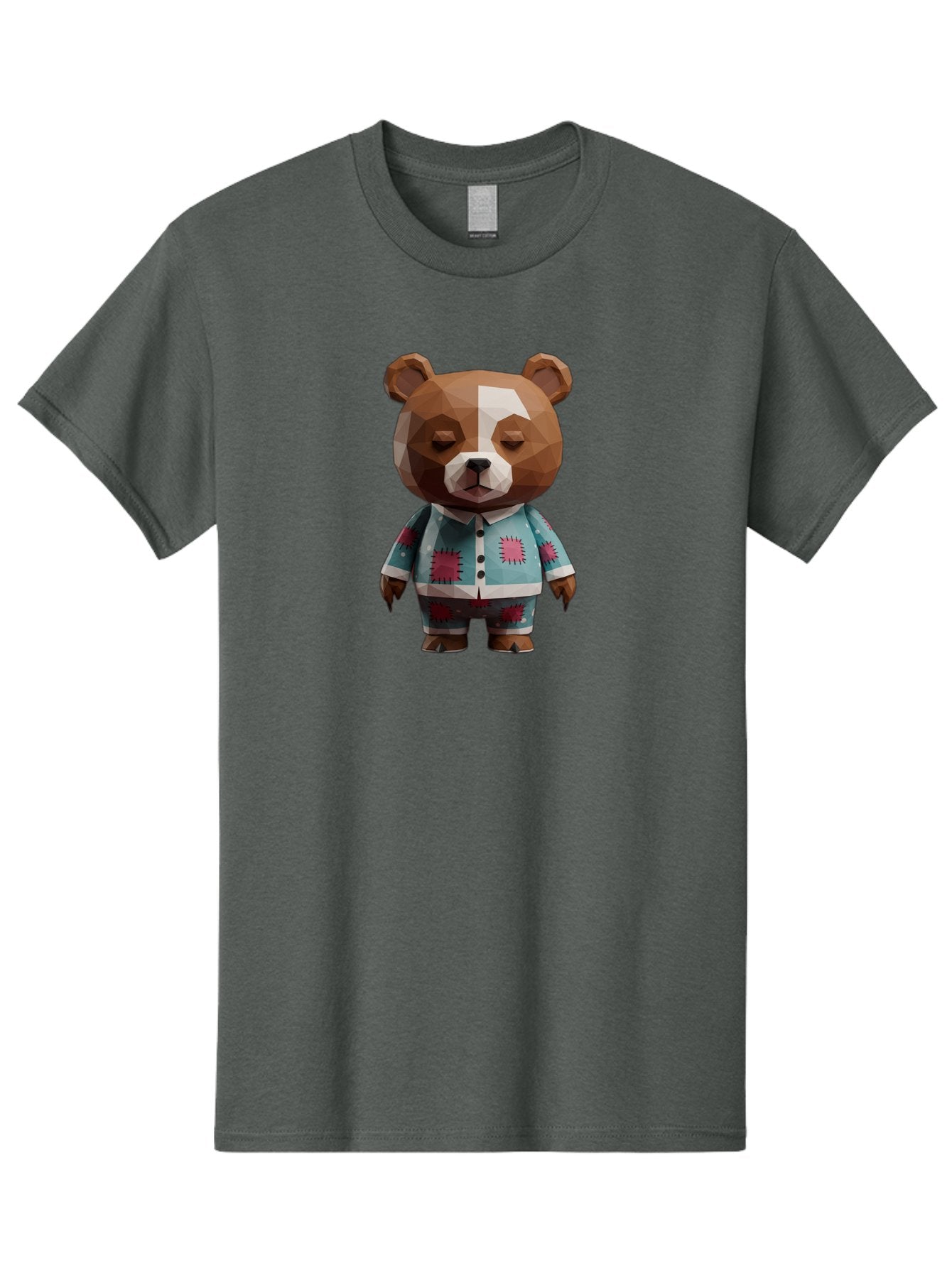 Low-Poly-Brown-Bear Men'S Graphic Tee, 100% Cotton, Comfortable Casual Summer Wear, Machine Washable, Vintage Camera, Old Camera, Antique Camera, Black Camera, Classic Photography, Photography Equipment, Nostalgic Device, Film Camera, Bai105 15