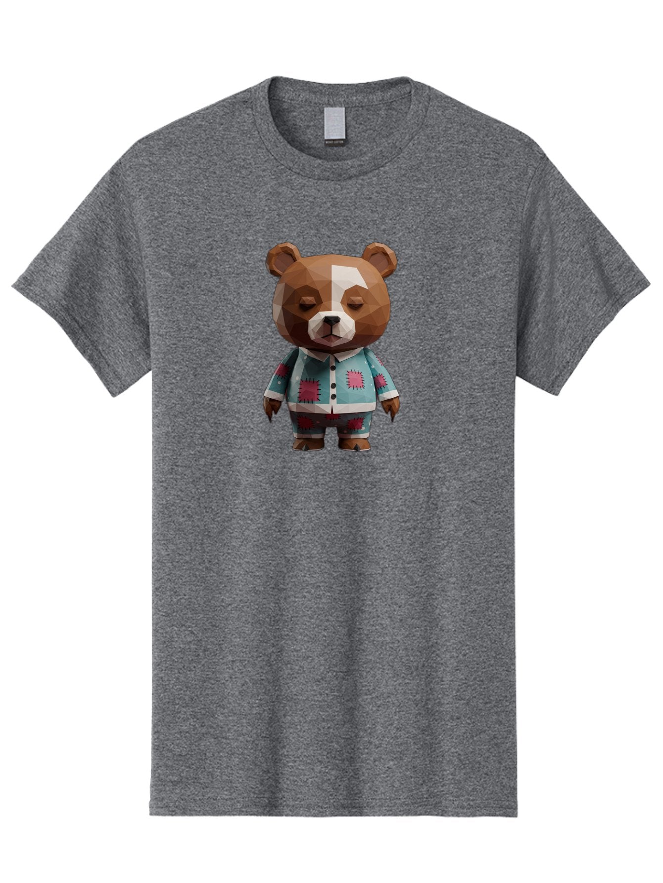 Low-Poly-Brown-Bear Men'S Graphic Tee, 100% Cotton, Comfortable Casual Summer Wear, Machine Washable, Vintage Camera, Old Camera, Antique Camera, Black Camera, Classic Photography, Photography Equipment, Nostalgic Device, Film Camera, Bai105 5