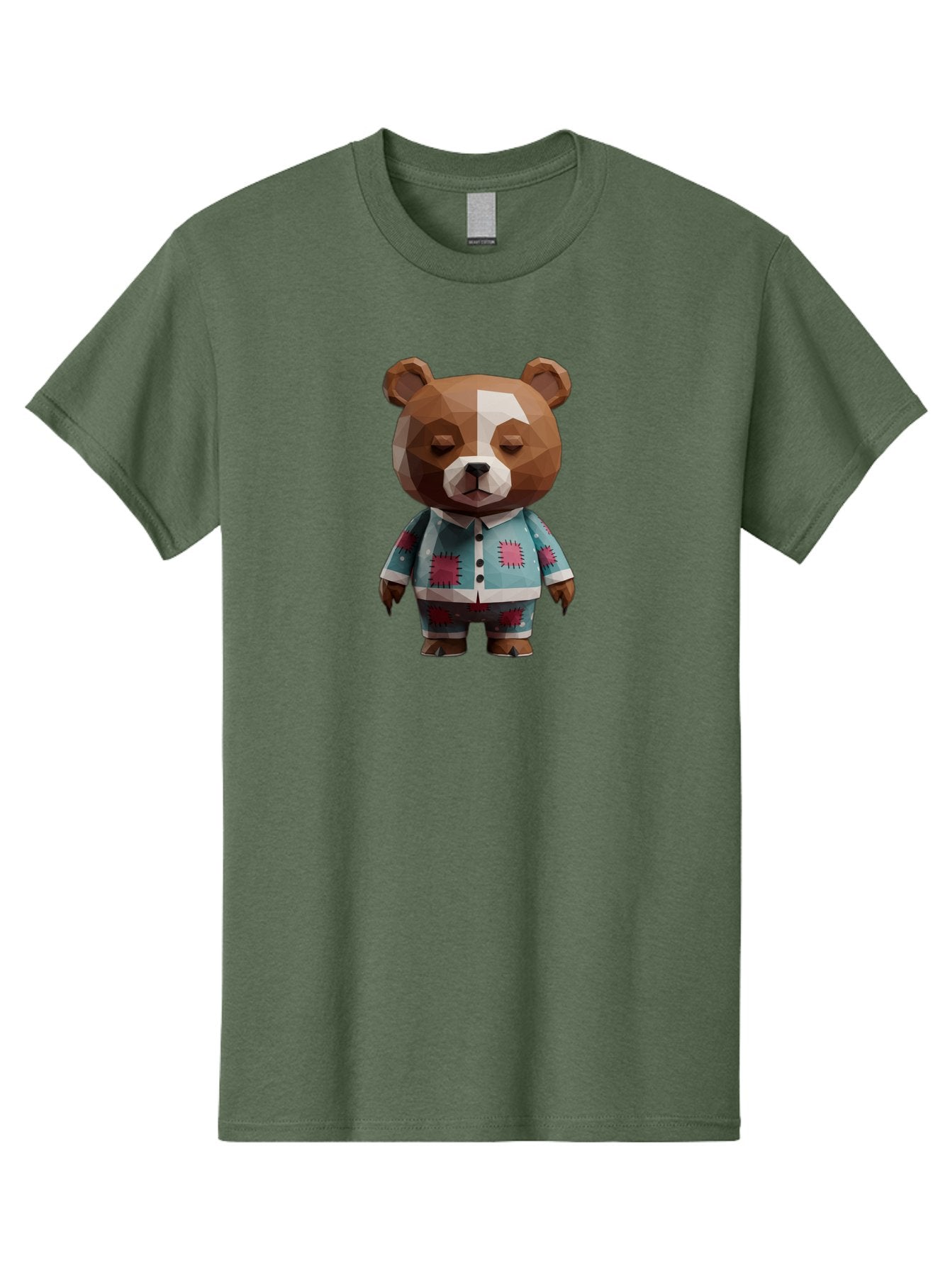 Low-Poly-Brown-Bear Men'S Graphic Tee, 100% Cotton, Comfortable Casual Summer Wear, Machine Washable, Vintage Camera, Old Camera, Antique Camera, Black Camera, Classic Photography, Photography Equipment, Nostalgic Device, Film Camera, Bai105 3