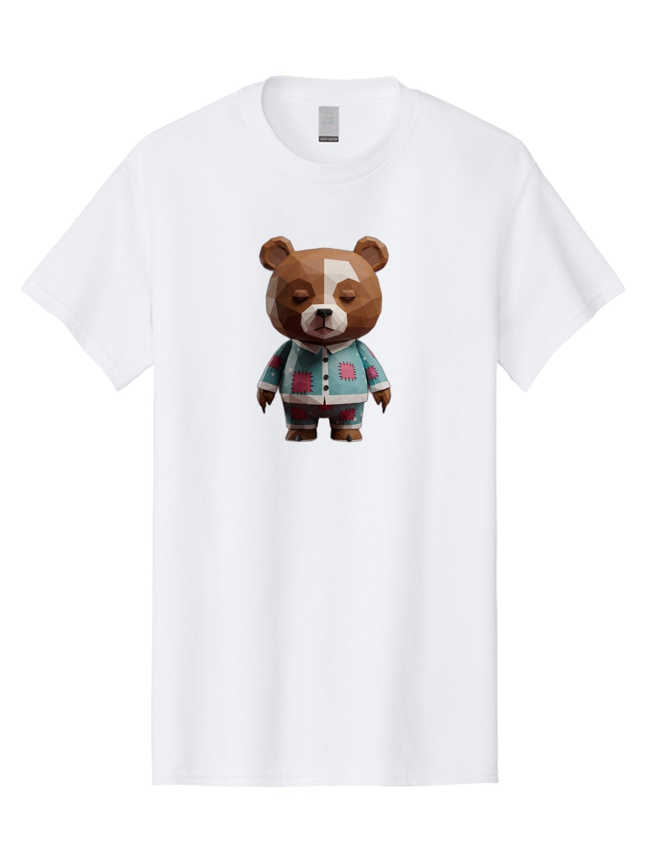 Low-Poly-Brown-Bear Men'S Graphic Tee, 100% Cotton, Comfortable Casual Summer Wear, Machine Washable, Vintage Camera, Old Camera, Antique Camera, Black Camera, Classic Photography, Photography Equipment, Nostalgic Device, Film Camera, Bai105 6