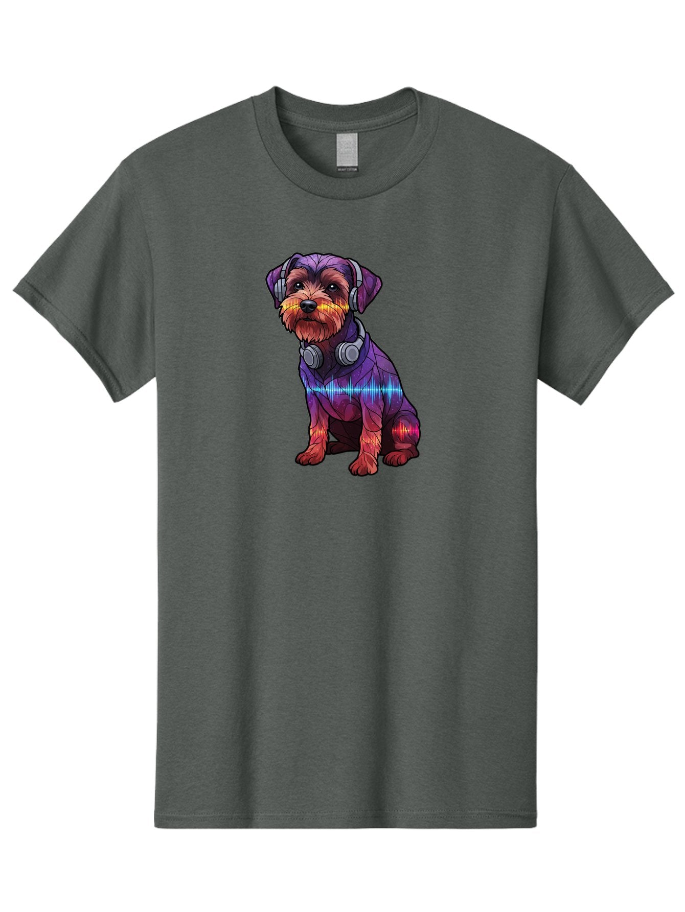 Low-Poly-Dog-Wearing-Headphones Men'S Graphic Tee, 100% Cotton, Comfortable Casual Summer Wear, Machine Washable, Vintage Camera, Old Camera, Antique Camera, Black Camera, Classic Photography, Photography Equipment, Nostalgic Device, Bai106 7