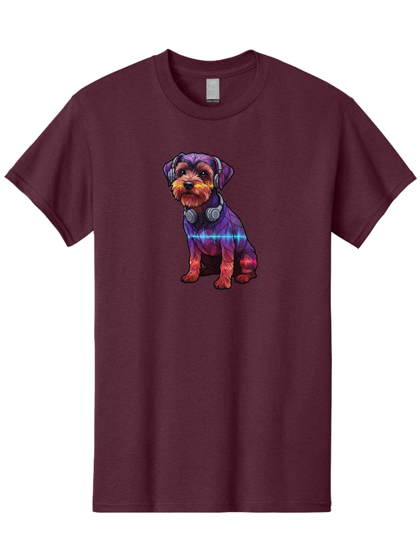 Low-Poly-Dog-Wearing-Headphones Men'S Graphic Tee, 100% Cotton, Comfortable Casual Summer Wear, Machine Washable, Vintage Camera, Old Camera, Antique Camera, Black Camera, Classic Photography, Photography Equipment, Nostalgic Device, Bai106 15