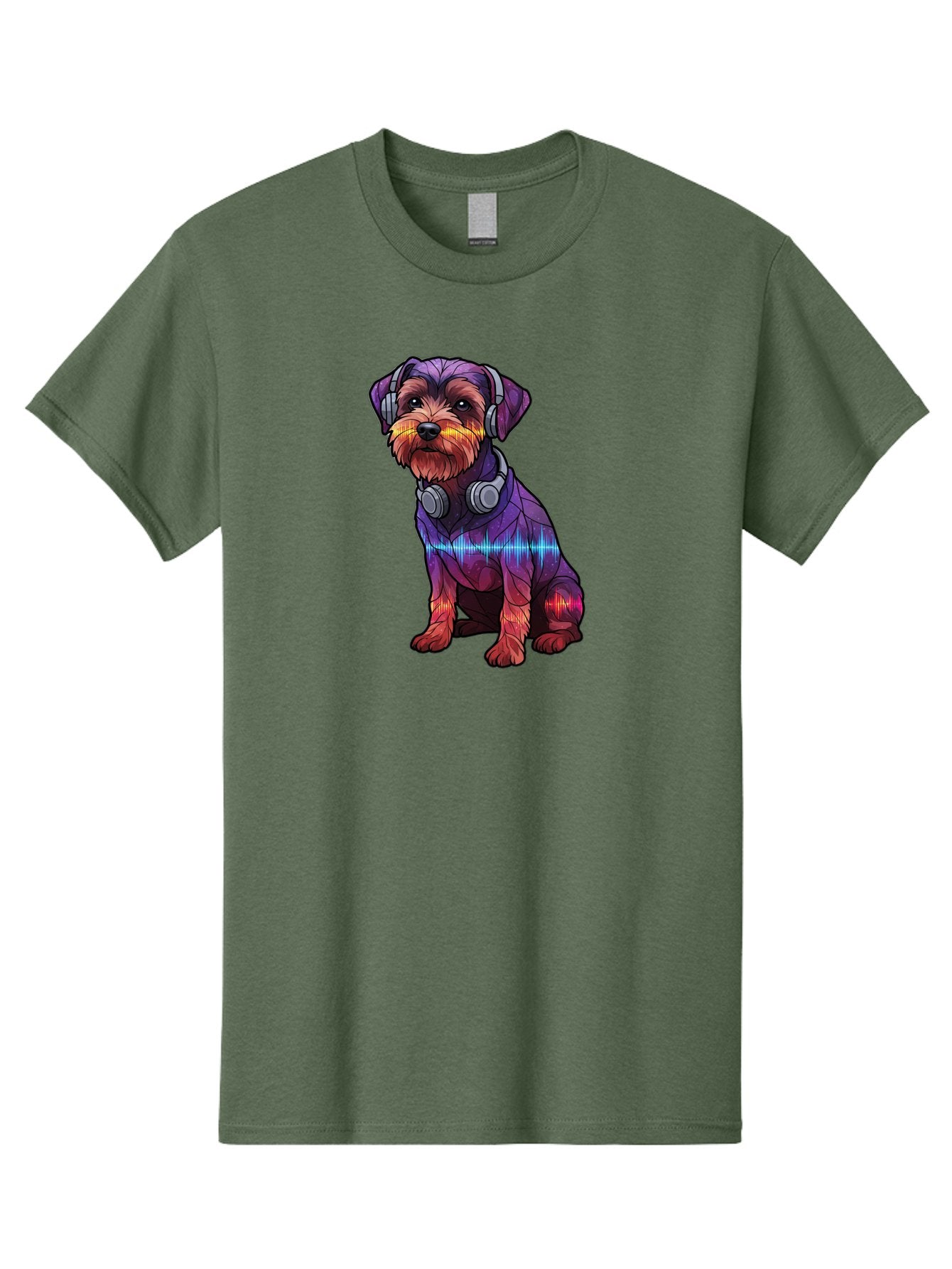 Low-Poly-Dog-Wearing-Headphones Men'S Graphic Tee, 100% Cotton, Comfortable Casual Summer Wear, Machine Washable, Vintage Camera, Old Camera, Antique Camera, Black Camera, Classic Photography, Photography Equipment, Nostalgic Device, Bai106 4