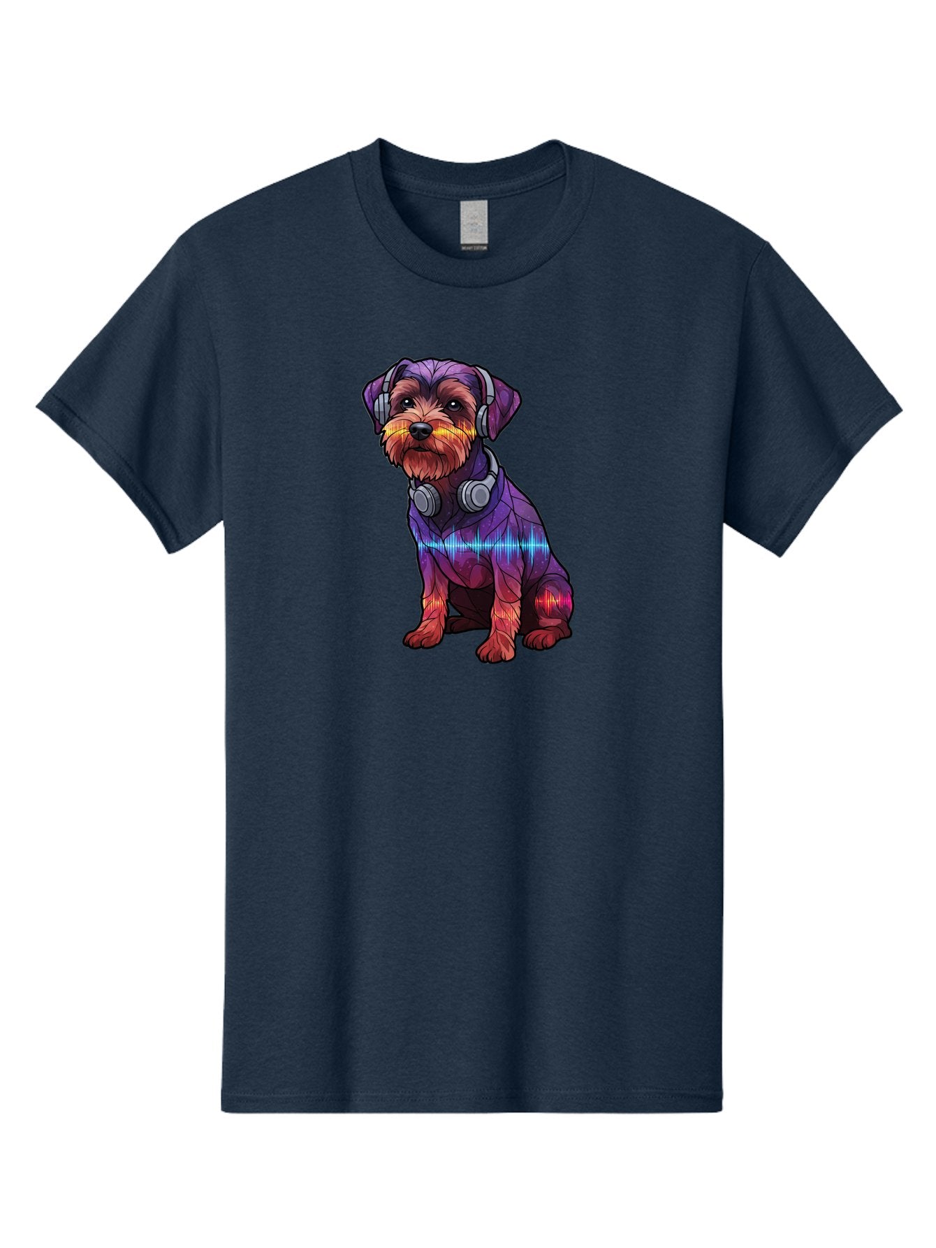 Low-Poly-Dog-Wearing-Headphones Men'S Graphic Tee, 100% Cotton, Comfortable Casual Summer Wear, Machine Washable, Vintage Camera, Old Camera, Antique Camera, Black Camera, Classic Photography, Photography Equipment, Nostalgic Device, Bai106 6