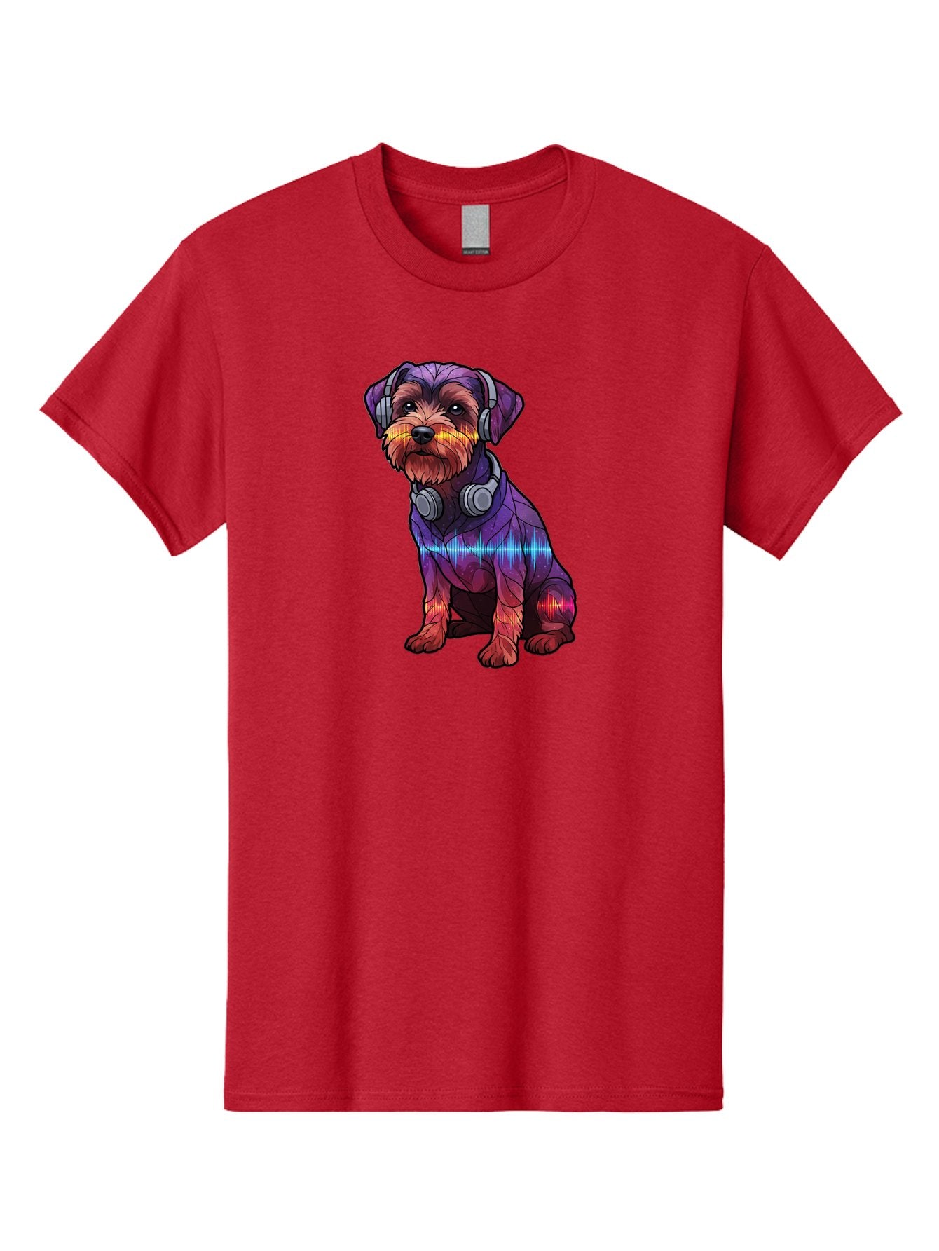 Low-Poly-Dog-Wearing-Headphones Men'S Graphic Tee, 100% Cotton, Comfortable Casual Summer Wear, Machine Washable, Vintage Camera, Old Camera, Antique Camera, Black Camera, Classic Photography, Photography Equipment, Nostalgic Device, Bai106