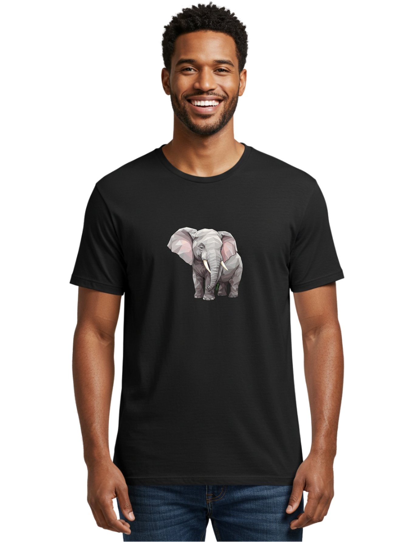 Low-Poly-Elephant Men'S Graphic Tee, 100% Cotton, Comfortable Casual Summer Wear, Machine Washable, Vintage Camera, Old Camera, Antique Camera, Black Camera, Classic Photography, Photography Equipment, Nostalgic Device, Film Camera, Camera Art Bai107 20