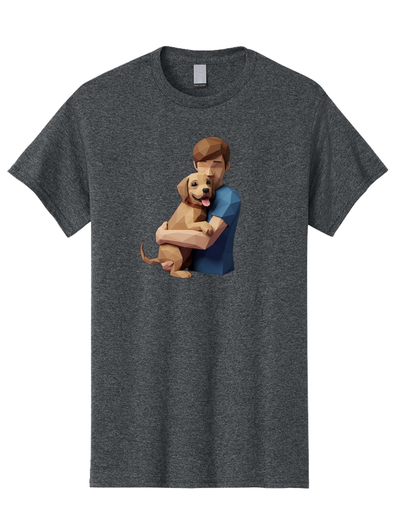 Man-Hugging-Dog-1 Men'S Graphic Tee, 100% Cotton, Comfortable Casual Summer Wear, Machine Washable, Vintage Camera, Old Camera, Antique Camera, Black Camera, Classic Photography, Photography Equipment, Nostalgic Device, Film Camera, Camera Art Bai112