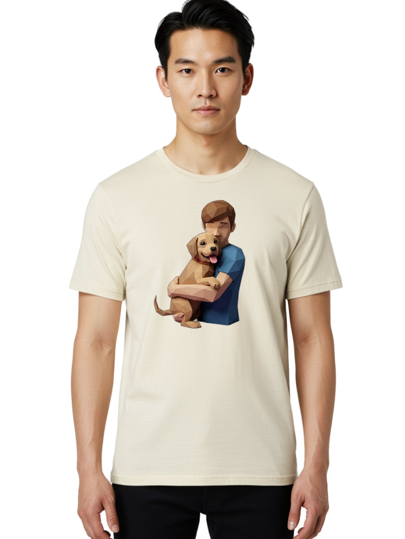 Man-Hugging-Dog-1 Men'S Graphic Tee, 100% Cotton, Comfortable Casual Summer Wear, Machine Washable, Vintage Camera, Old Camera, Antique Camera, Black Camera, Classic Photography, Photography Equipment, Nostalgic Device, Film Camera, Camera Art Bai112 16