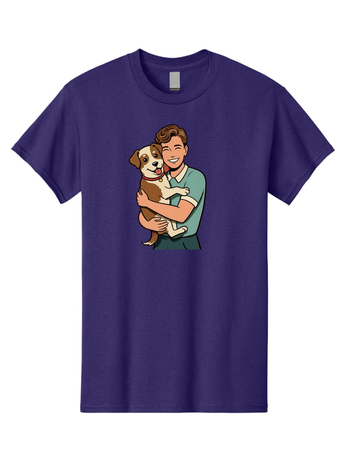 Man-Hugging-Dog-2 Men'S Graphic Tee, 100% Cotton, Comfortable Casual Summer Wear, Machine Washable, Vintage Camera, Old Camera, Antique Camera, Black Camera, Classic Photography, Photography Equipment, Nostalgic Device, Film Camera, Camera Art Bai113 9