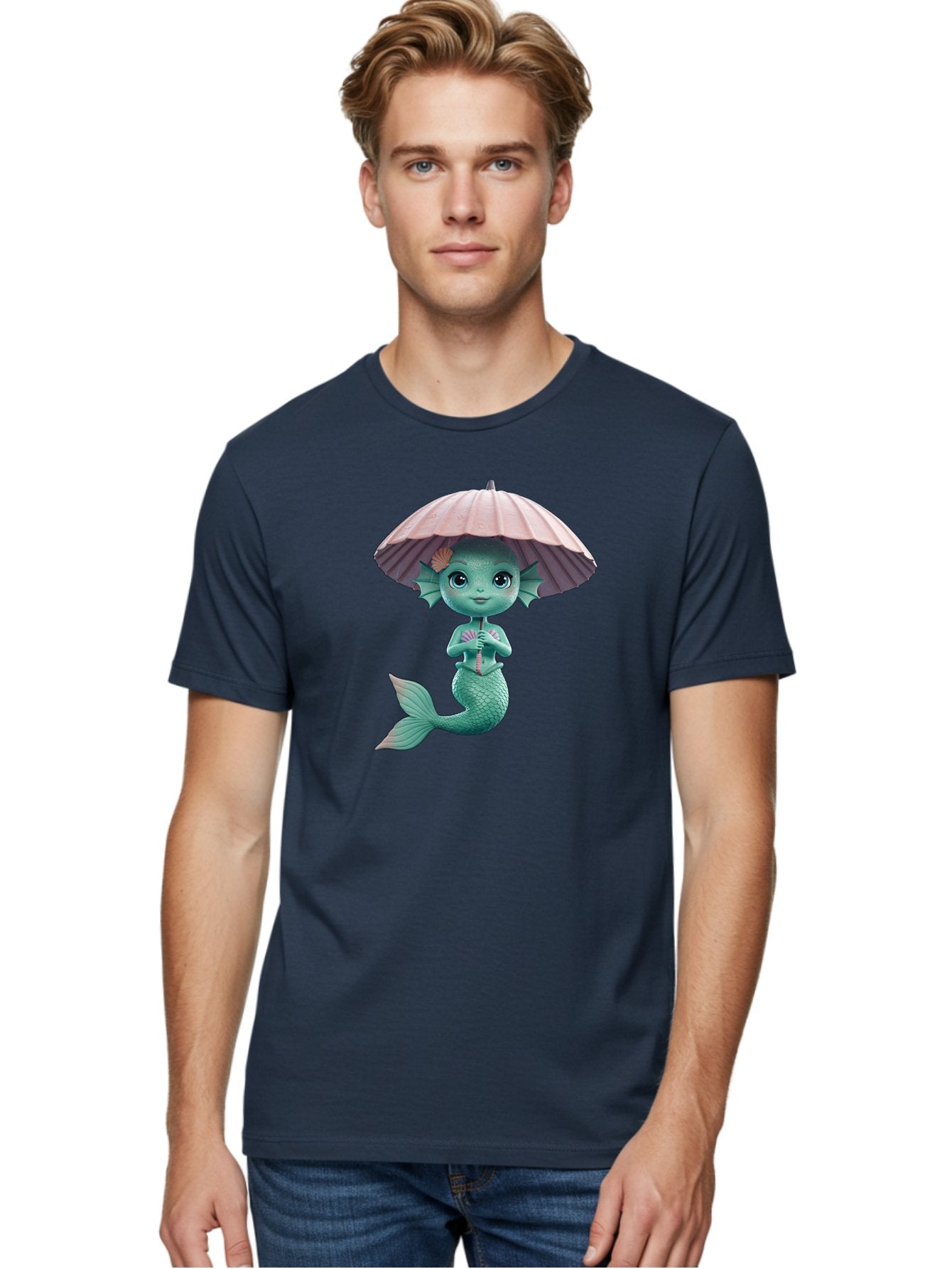 Mermaid-With-Parasol Men'S Graphic Tee, 100% Cotton, Comfortable Casual Summer Wear, Machine Washable, Vintage Camera, Old Camera, Antique Camera, Black Camera, Classic Photography, Photography Equipment, Nostalgic Device, Film Camera, Bai130 17