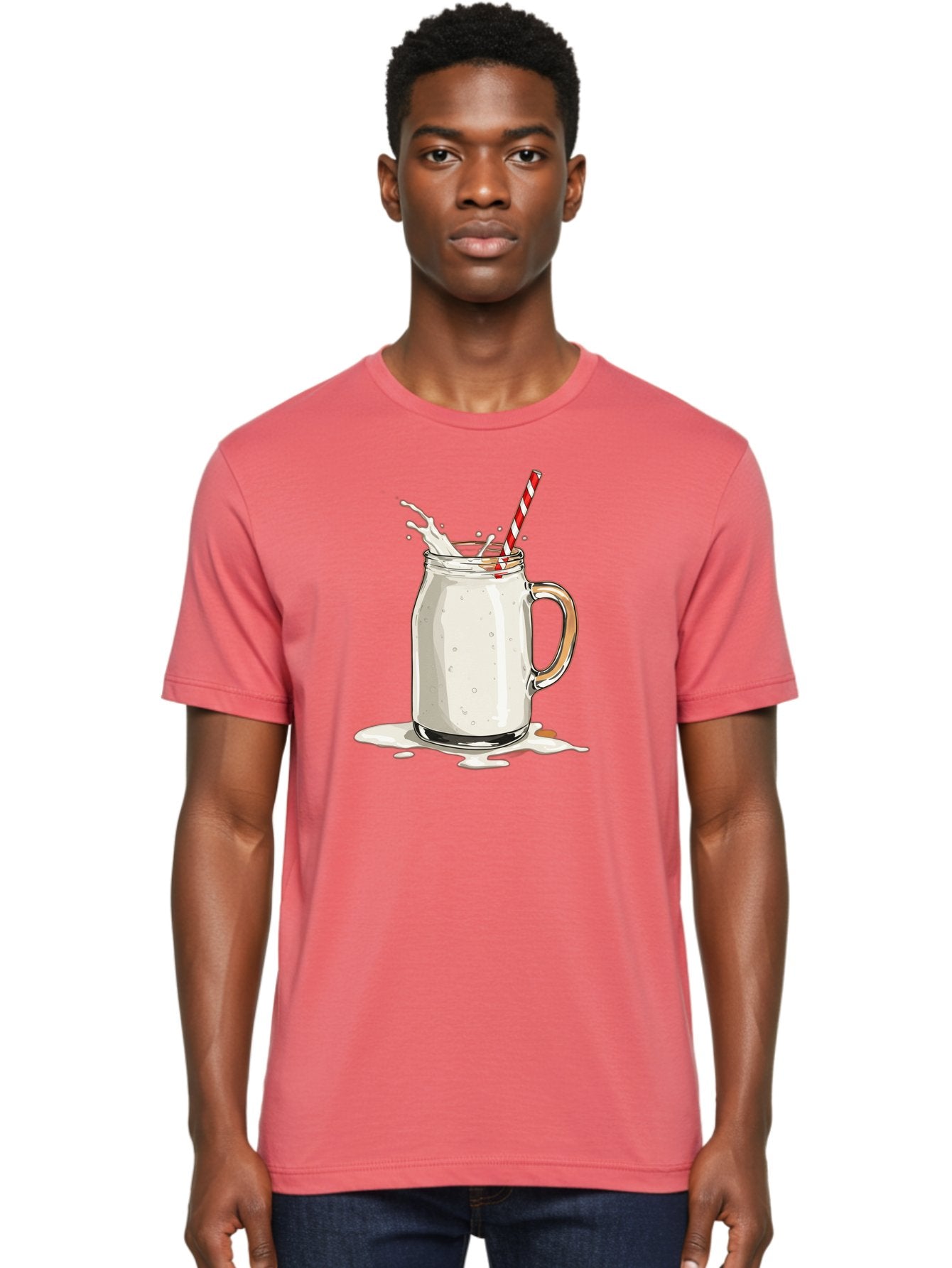 Milkshake-Mason-Jar Men'S Graphic Tee, 100% Cotton, Comfortable Casual Summer Wear, Machine Washable, Vintage Camera, Old Camera, Antique Camera, Black Camera, Classic Photography, Photography Equipment, Nostalgic Device, Film Camera, Bai155 21