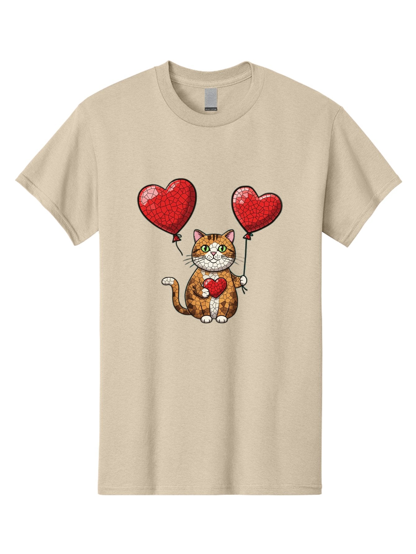 Mosaic-Cat-With-Heart-Balloons Men'S Graphic Tee, 100% Cotton, Comfortable Casual Summer Wear, Machine Washable, Vintage Camera, Old Camera, Antique Camera, Black Camera, Classic Photography, Photography Equipment, Nostalgic Device, Bai165 7