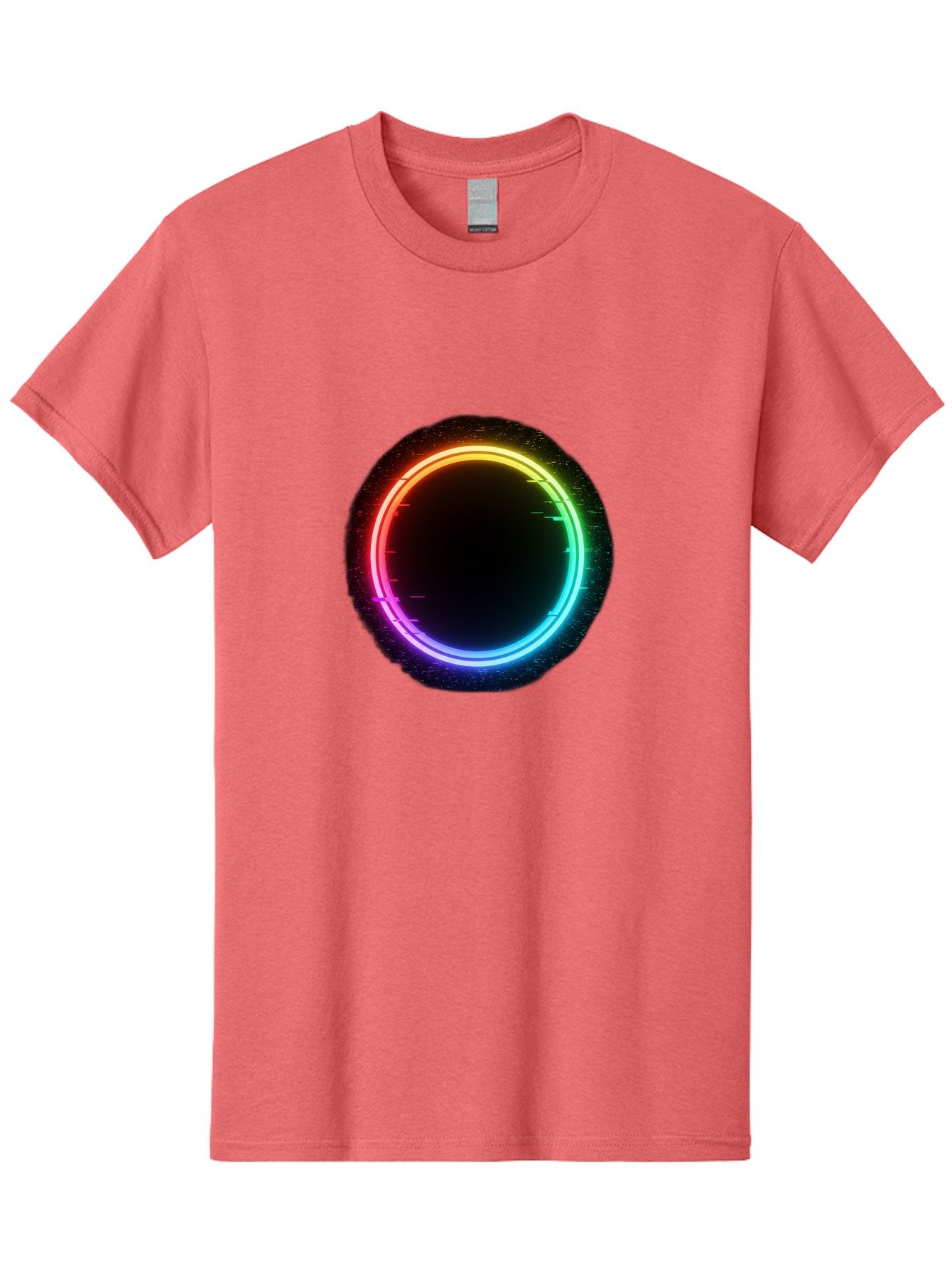 Neon-Circle-2 Men'S Graphic Tee, 100% Cotton, Comfortable Casual Summer Wear, Machine Washable, Vintage Camera, Old Camera, Antique Camera, Black Camera, Classic Photography, Photography Equipment, Nostalgic Device, Film Camera, Camera Art Bai178 13