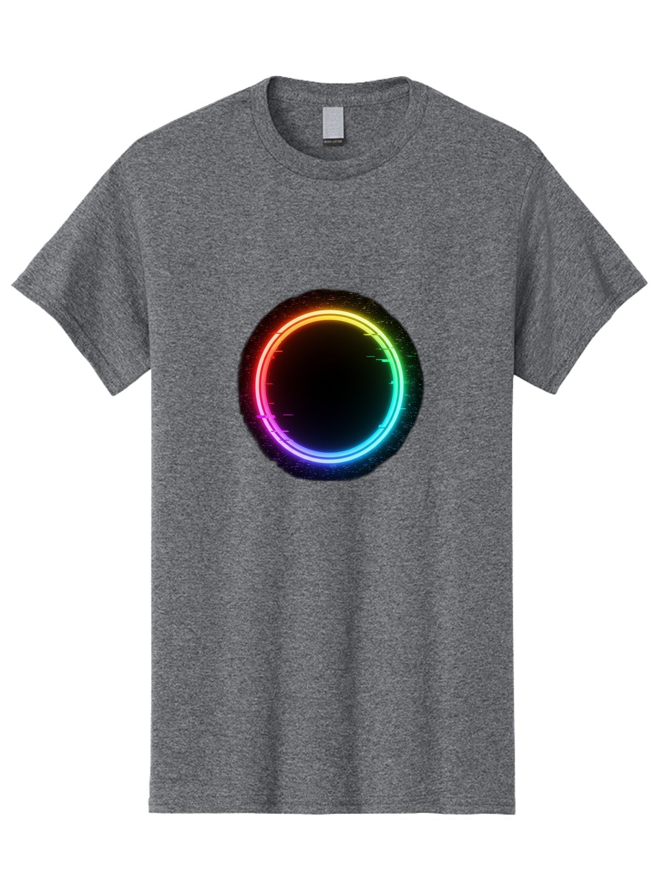 Neon-Circle-2 Men'S Graphic Tee, 100% Cotton, Comfortable Casual Summer Wear, Machine Washable, Vintage Camera, Old Camera, Antique Camera, Black Camera, Classic Photography, Photography Equipment, Nostalgic Device, Film Camera, Camera Art Bai178 3