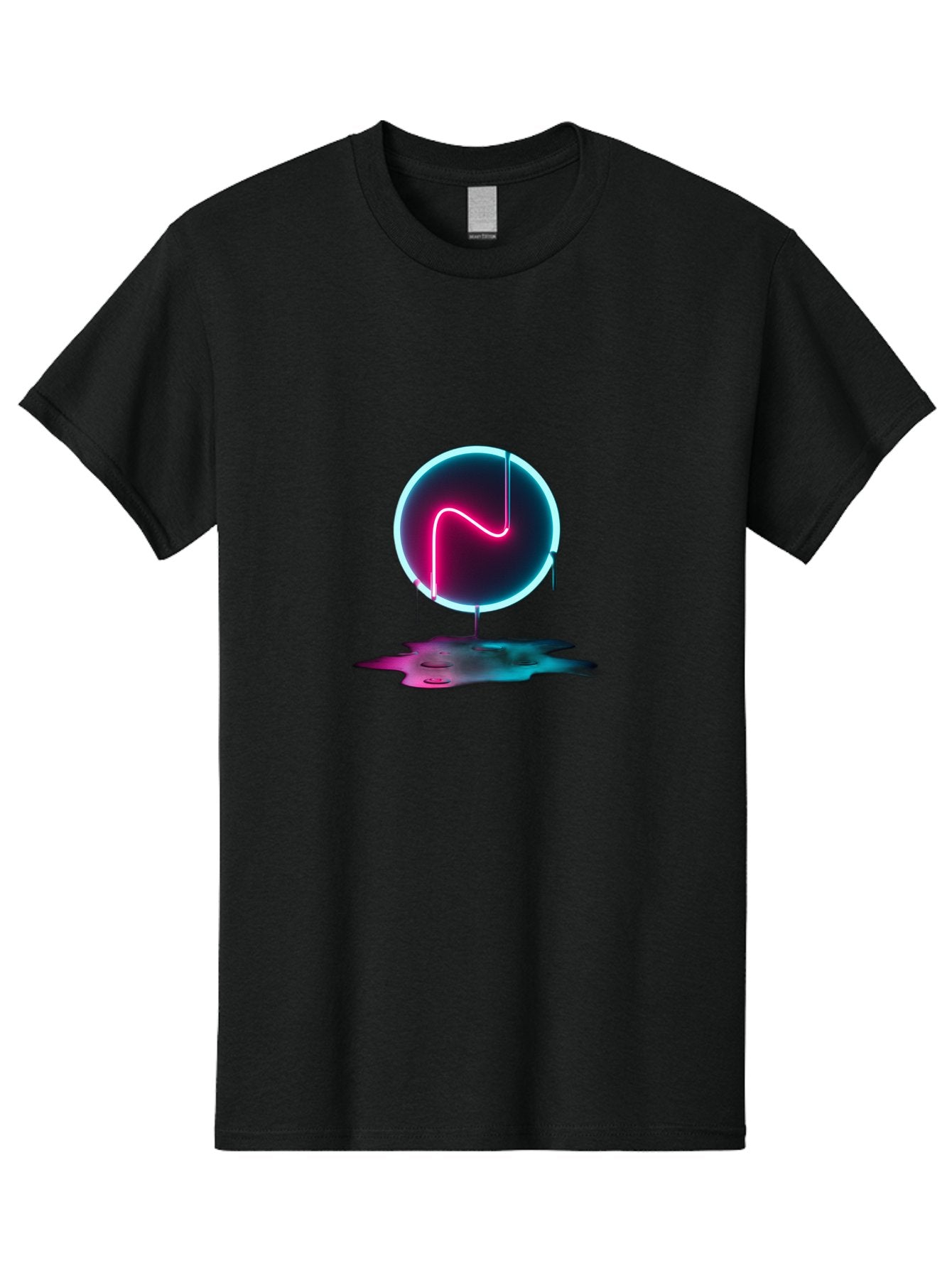 Neon-Circle-3 Men'S Graphic Tee, 100% Cotton, Comfortable Casual Summer Wear, Machine Washable, Vintage Camera, Old Camera, Antique Camera, Black Camera, Classic Photography, Photography Equipment, Nostalgic Device, Film Camera, Camera Art Bai179 3