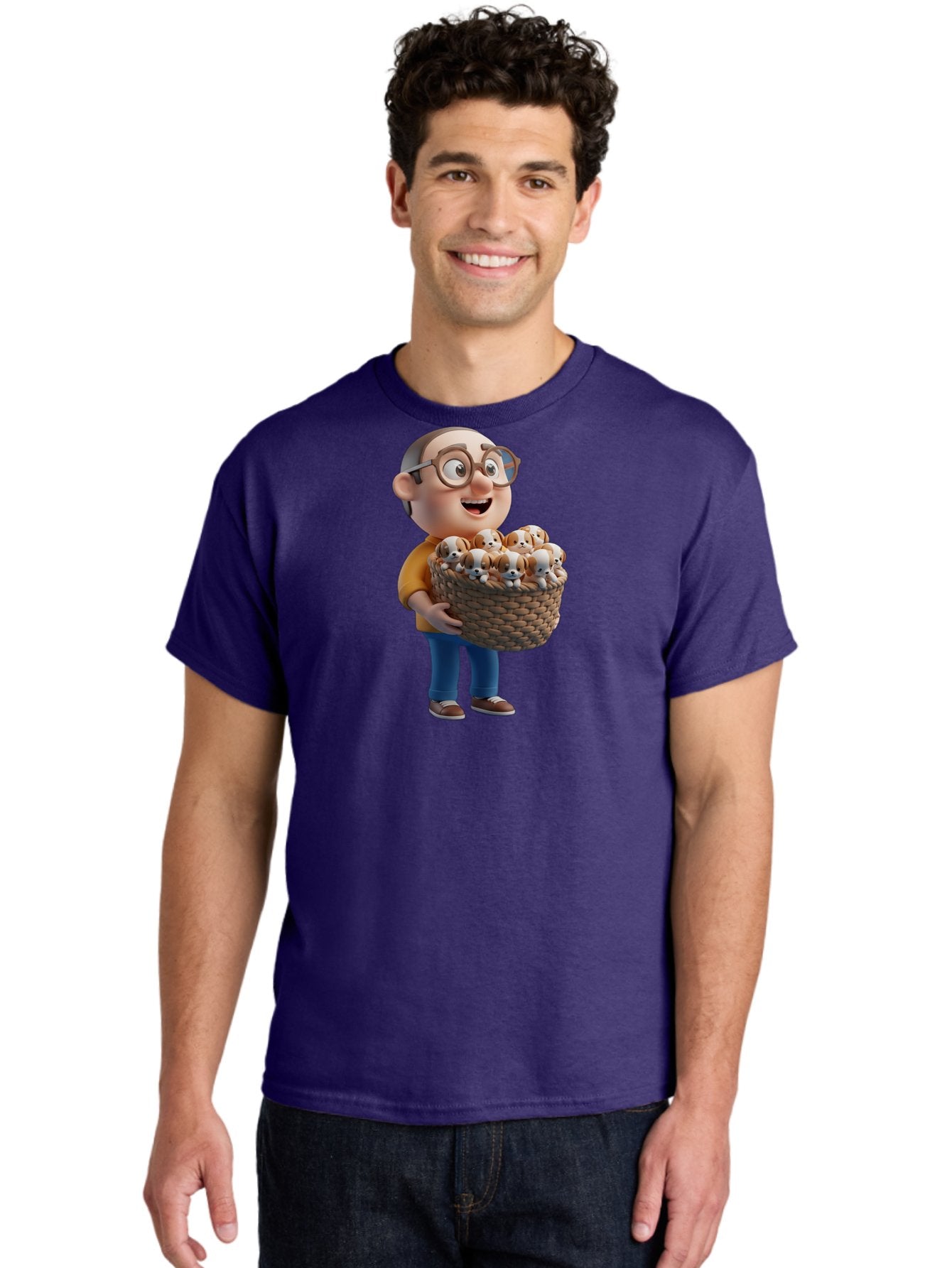 Old-Man-Holding-Puppies Men'S Graphic Tee, 100% Cotton, Comfortable Casual Summer Wear, Machine Washable, Vintage Camera, Old Camera, Antique Camera, Black Camera, Classic Photography, Photography Equipment, Nostalgic Device, Film Camera, Bai188 27