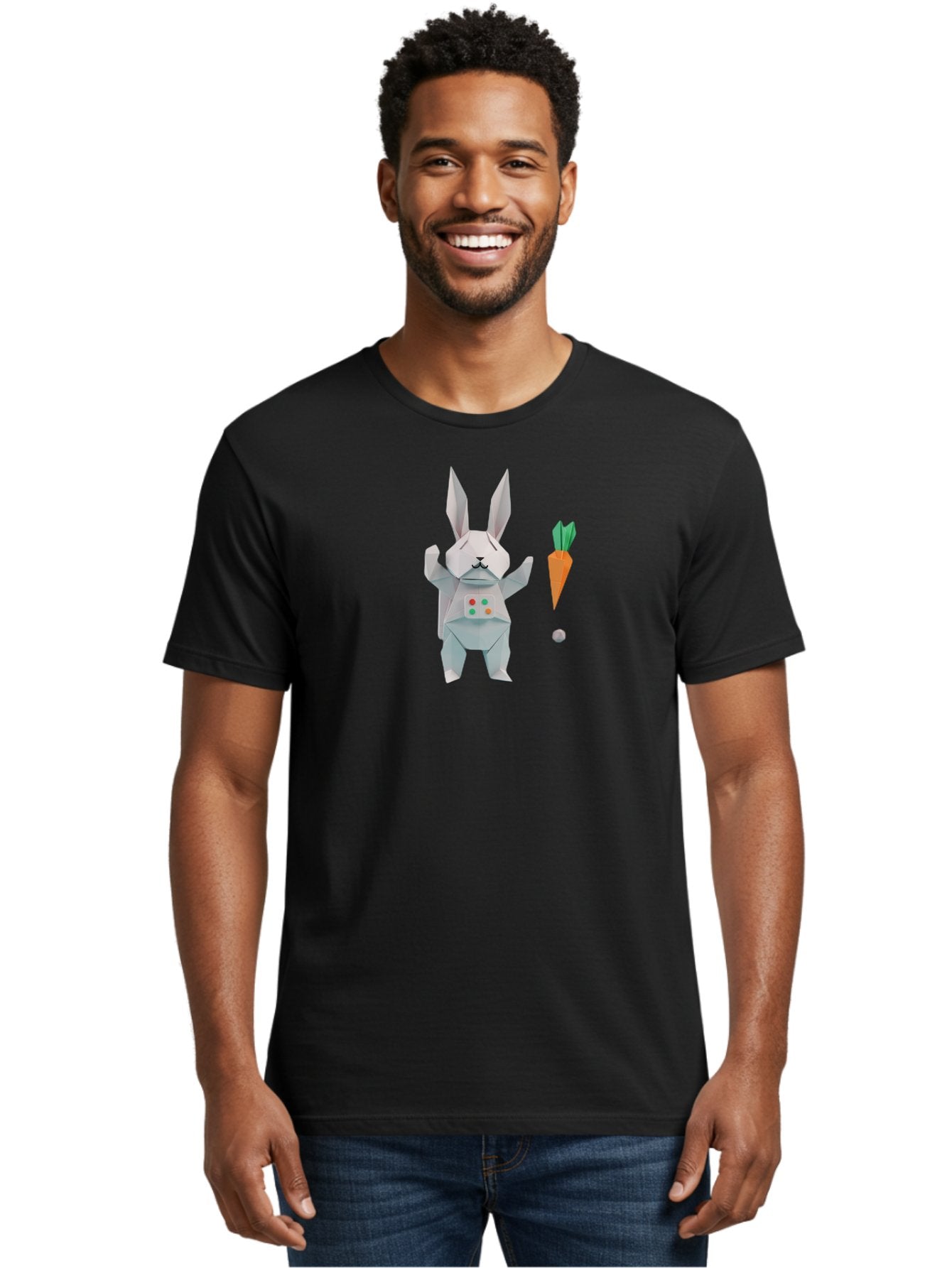 Origami-Bunny-With-Carrot Men'S Graphic Tee, 100% Cotton, Comfortable Casual Summer Wear, Machine Washable, Vintage Camera, Old Camera, Antique Camera, Black Camera, Classic Photography, Photography Equipment, Nostalgic Device, Film Camera, Bai197 17